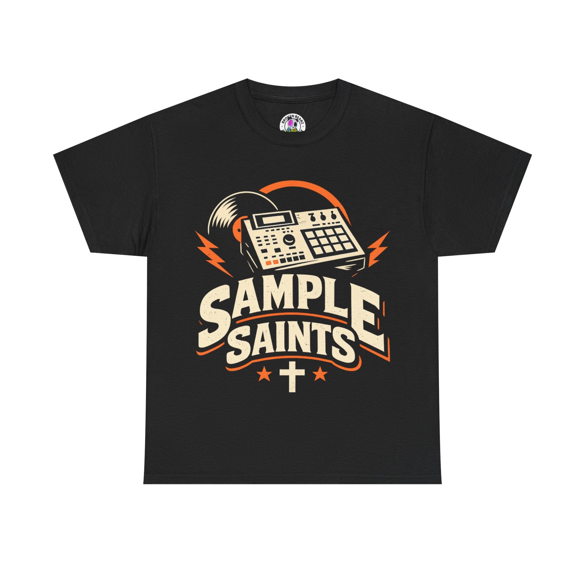 Sample Saints DJ Tee — Retro Turntable & Mixer Graphic T‑Shirt