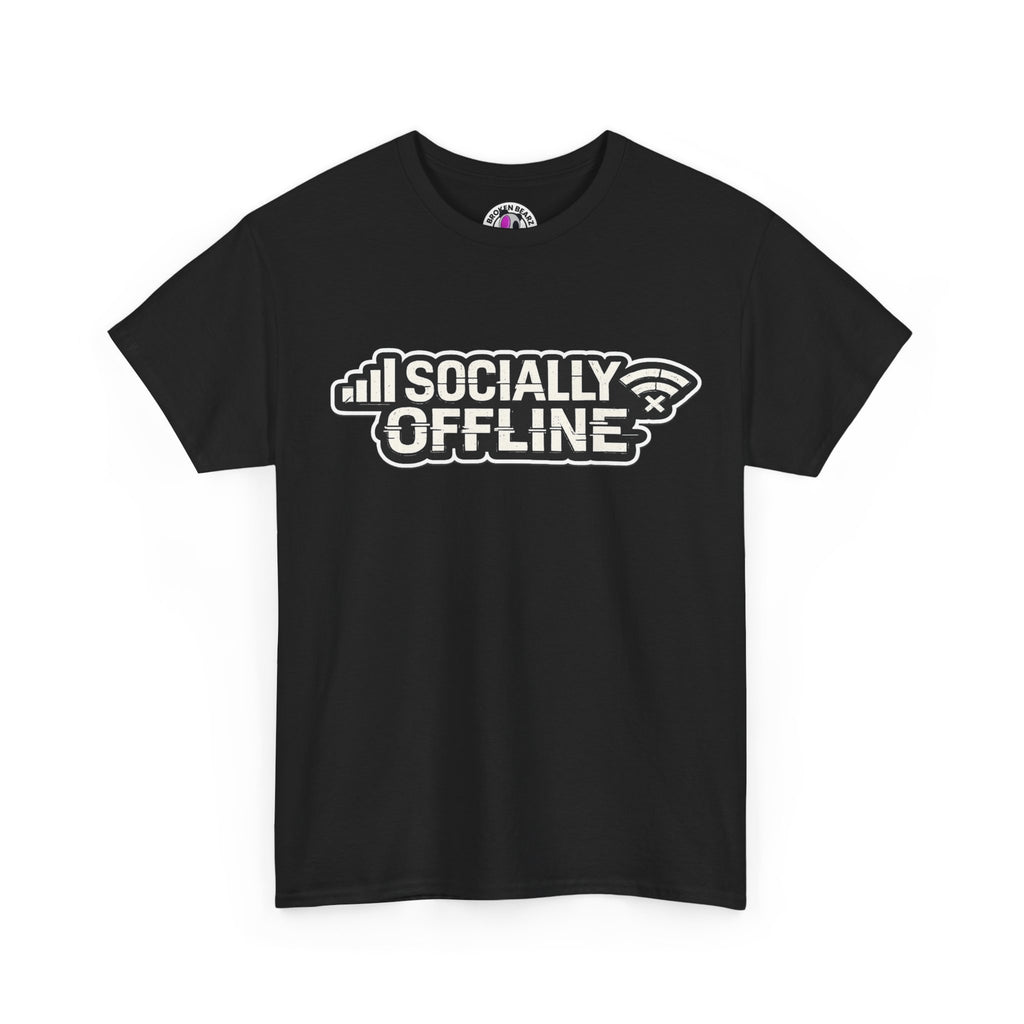 Socially Offline T-Shirt — Low Signal Graphic Tee