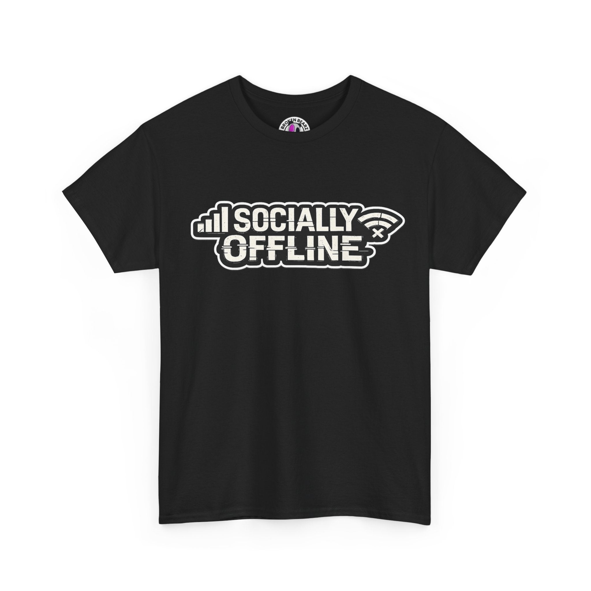Socially Offline T-Shirt — Low Signal Graphic Tee