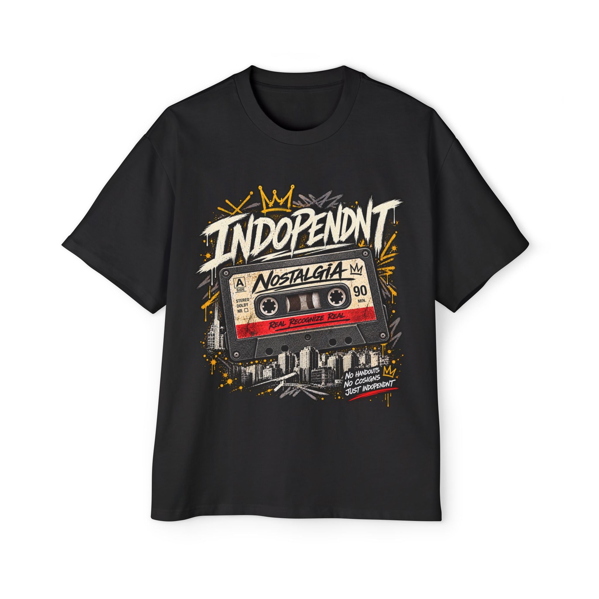 Cassette Nostalgia Tee — "Indopendent" Vintage Mixtape Graphic T-Shirt