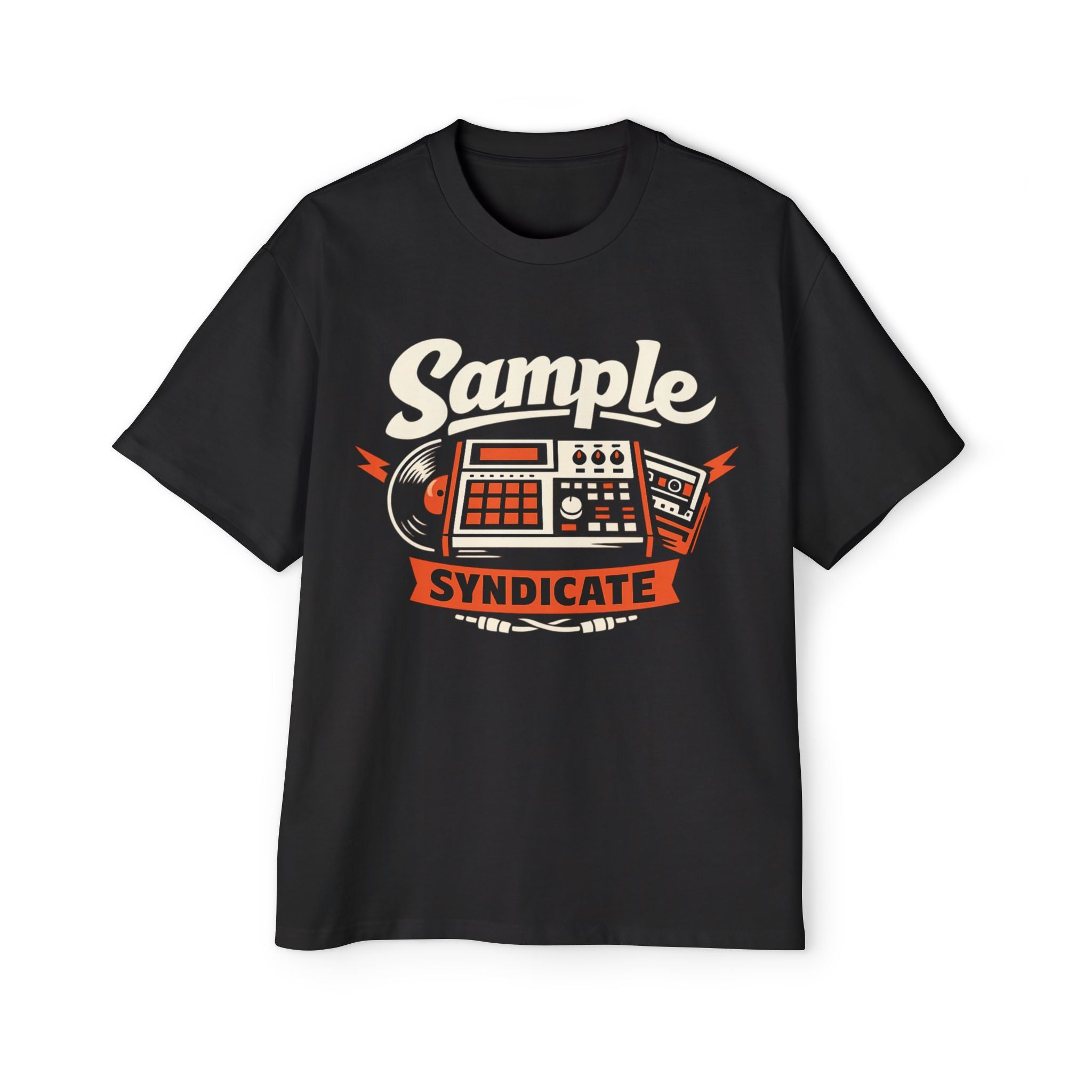 Syndicate Retro Drum Machine Tee — Vintage Music Producer Graphic T-Shirt