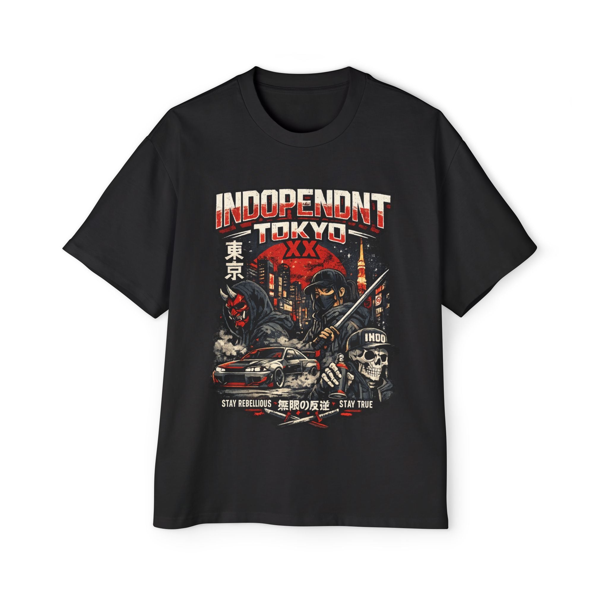 Tokyo Independent Graphic Tee — Samurai Skull Streetwear