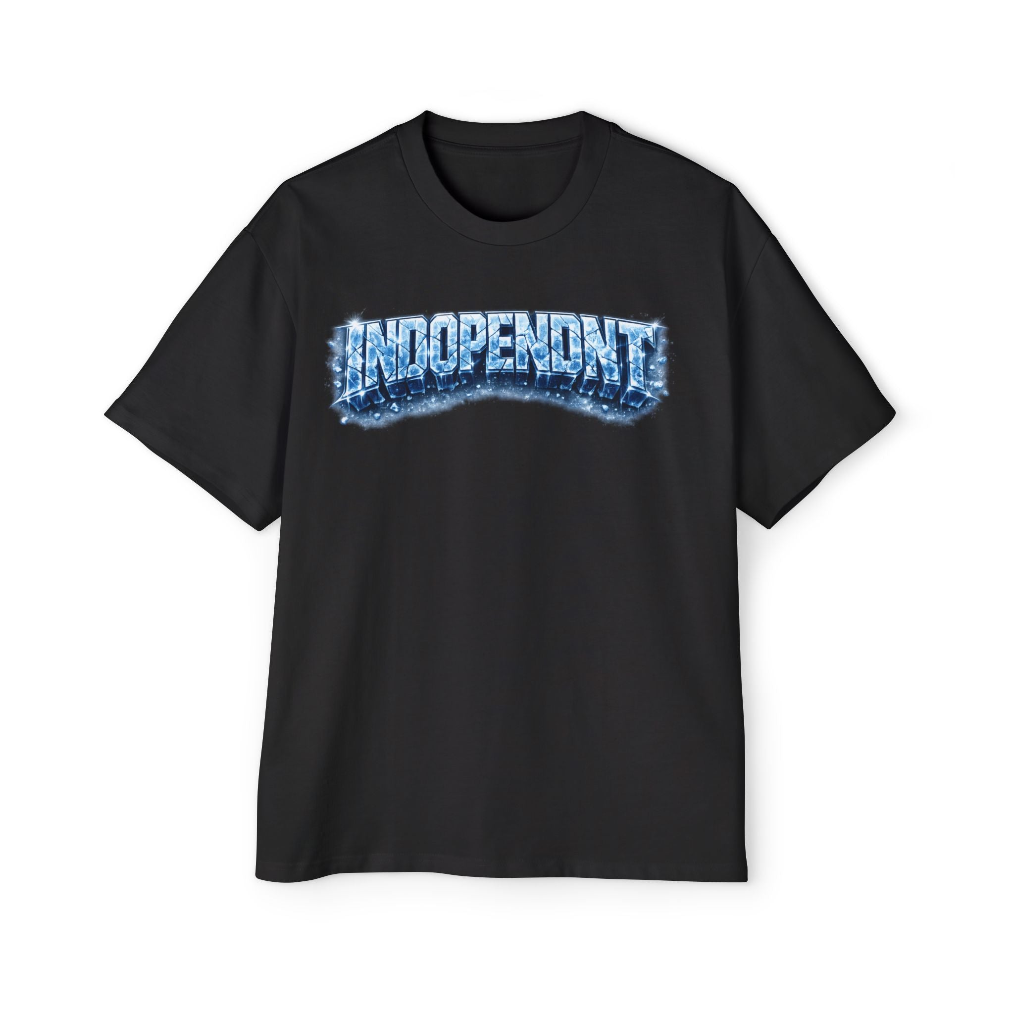 Independent Ice Graphic Tee — Men's Oversized White T‑Shirt