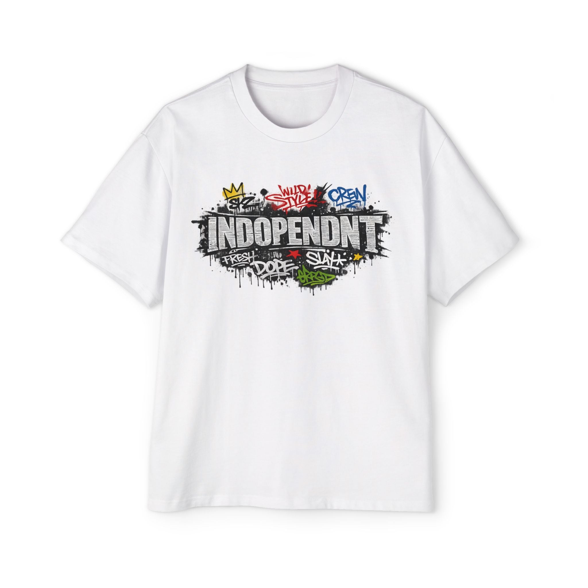 Independent Graffiti Graphic Tee — Men's Oversized Streetwear