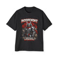 Mecha Samurai Tee — "Indoponent" Graphic Men’s Oversized T-Shirt