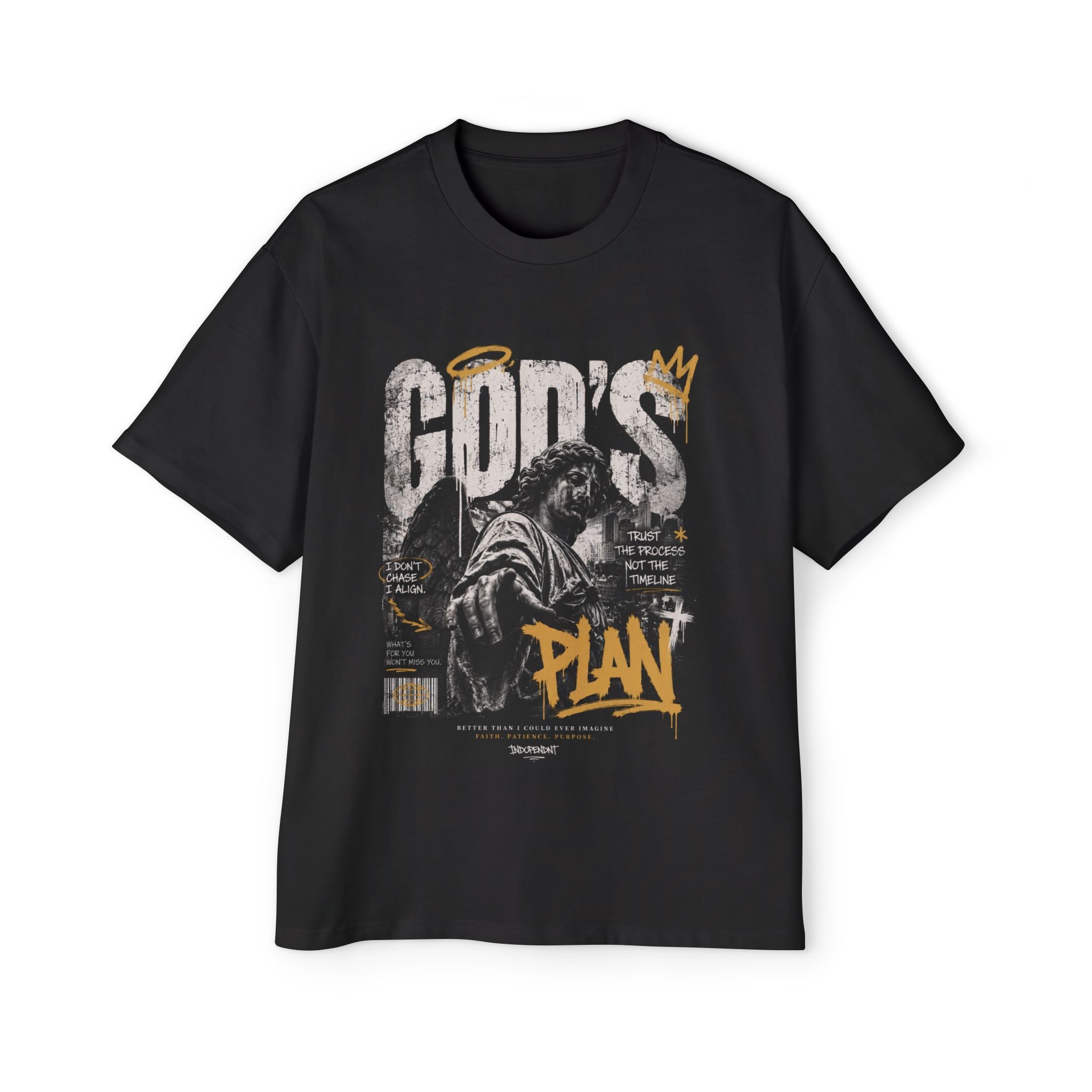 God's Plan Graphic Tee — Mens Oversized Faith T-Shirt