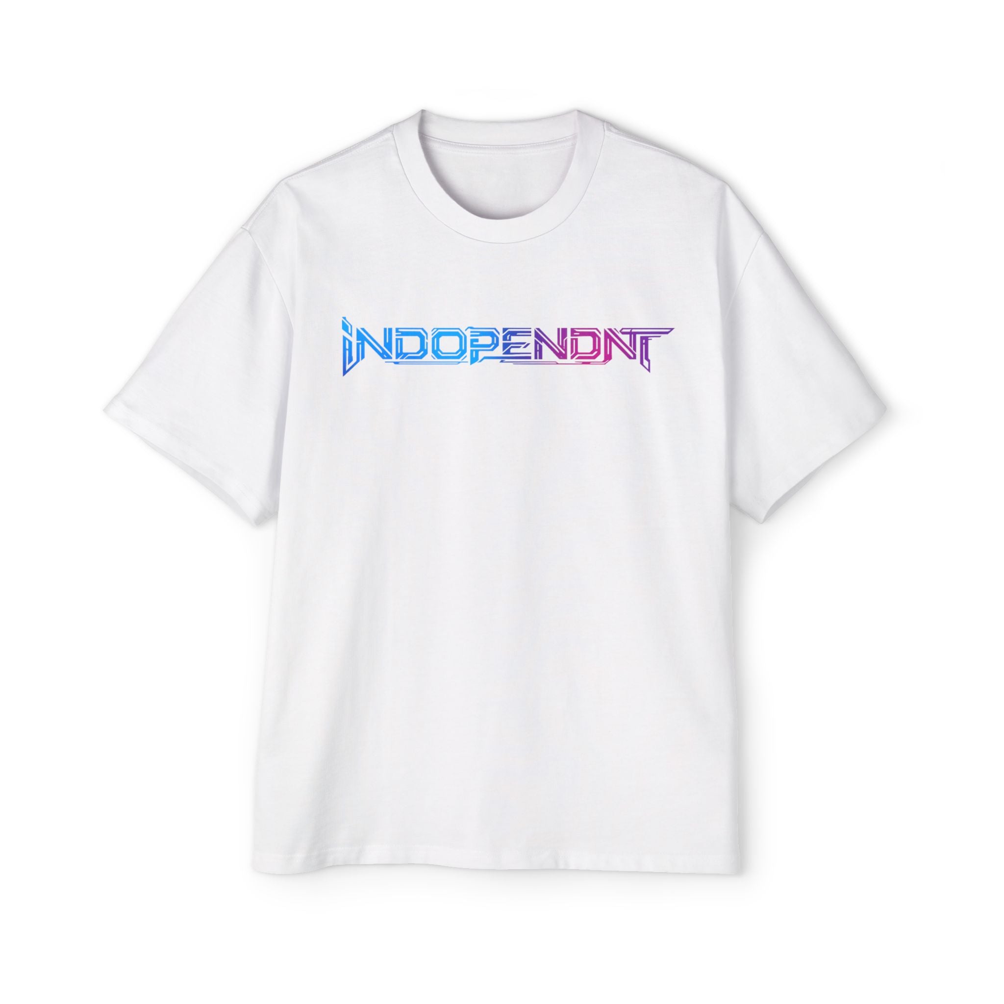 Independent Chrome Logo Tee — Retro Futuristic Graphic T-Shirt