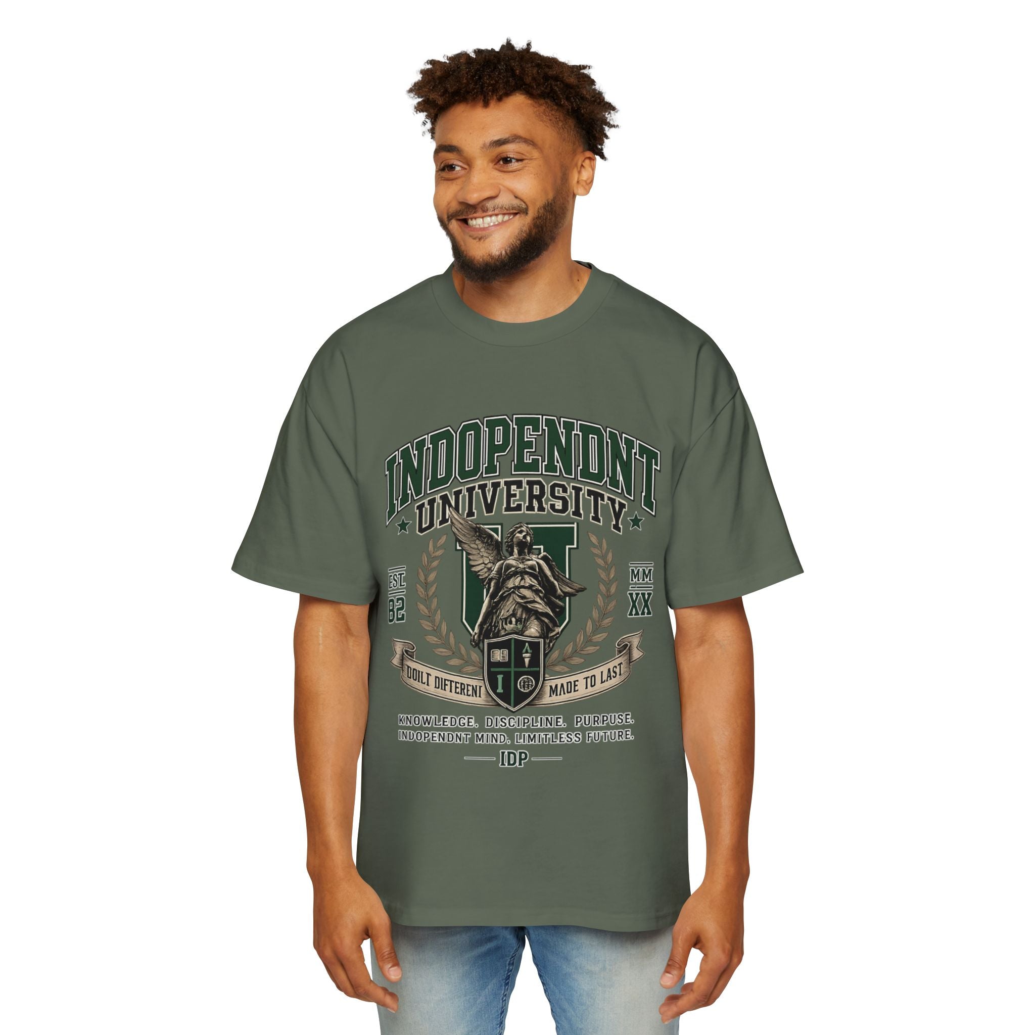 Independent University Graphic Tee — Classic Collegiate Crest T‑Shirt