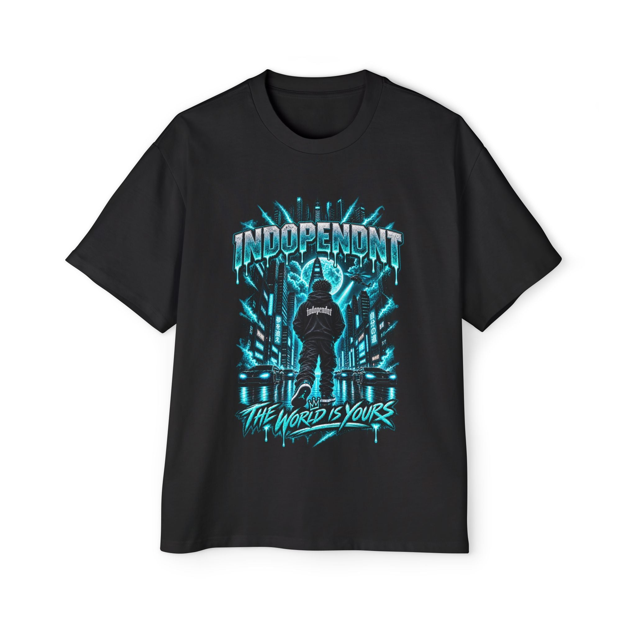 Indopendnt Graphic Tee — “The World Is Yours” Oversized Streetwear