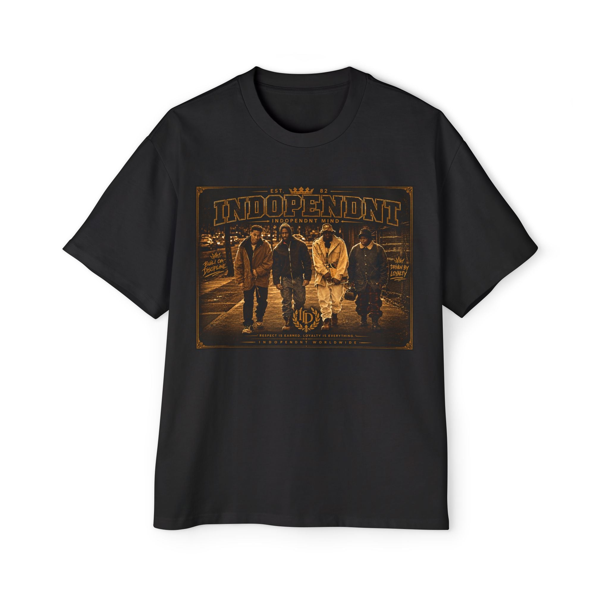 Independent Band Photo Vintage Rock Tee — Men's Oversized Graphic T-Shirt