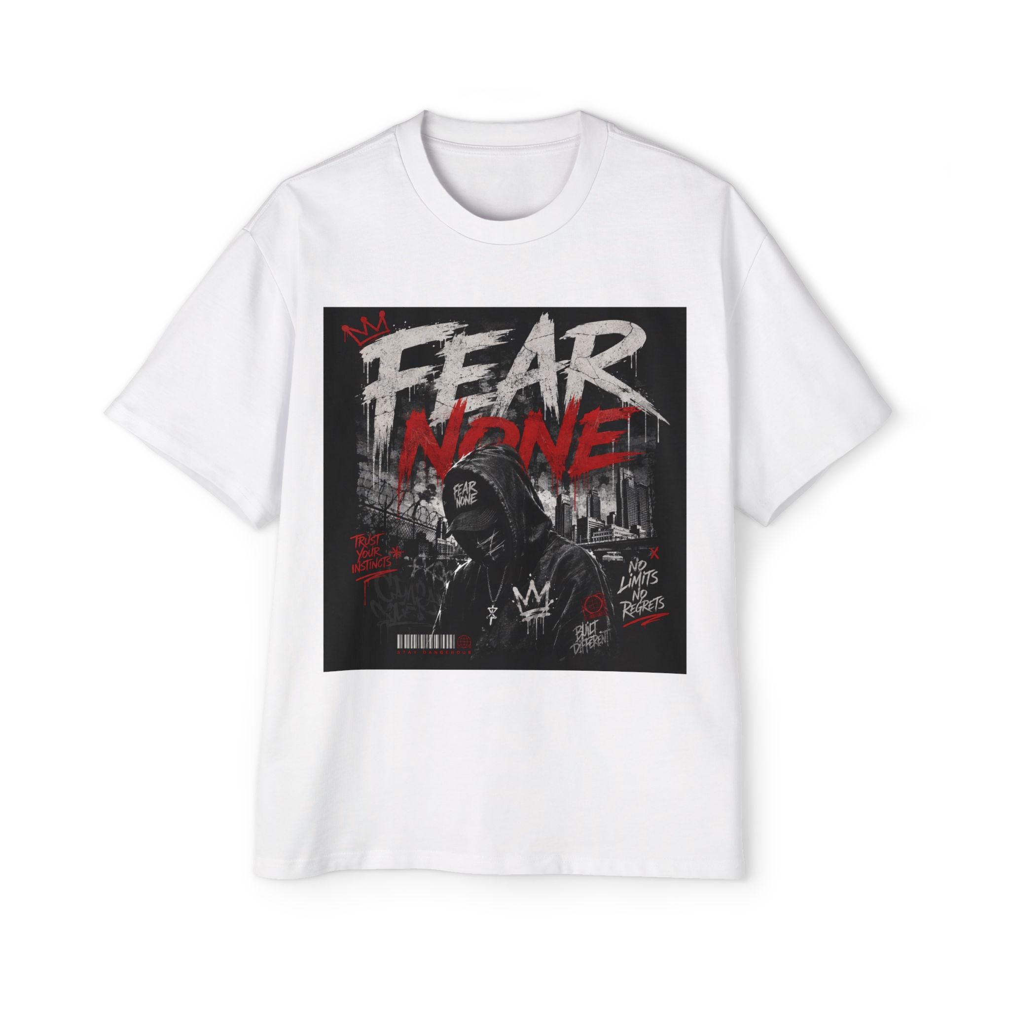 Fear None Graphic Tee — Men's Oversized Streetwear T-Shirt
