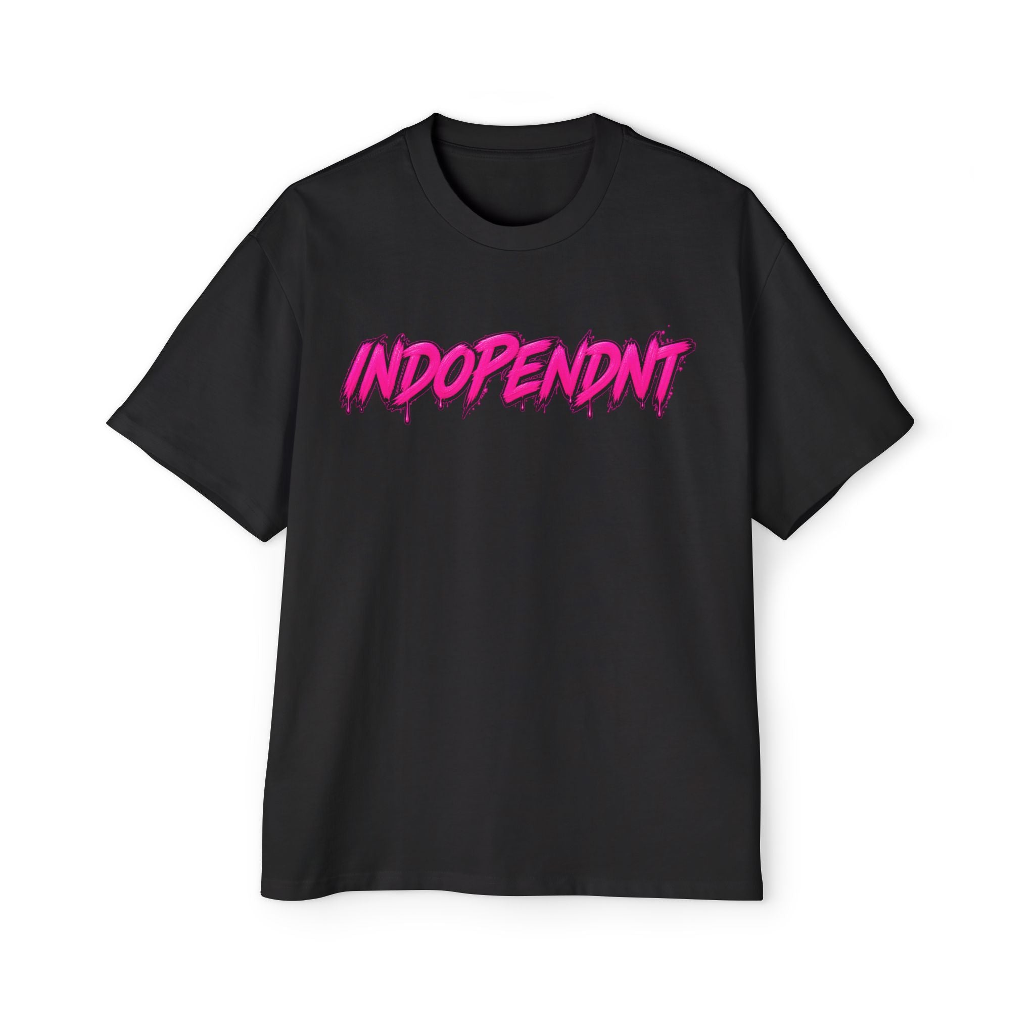 Independent Graphic Tee — Pink Graffiti Logo Men's Oversized T-Shirt