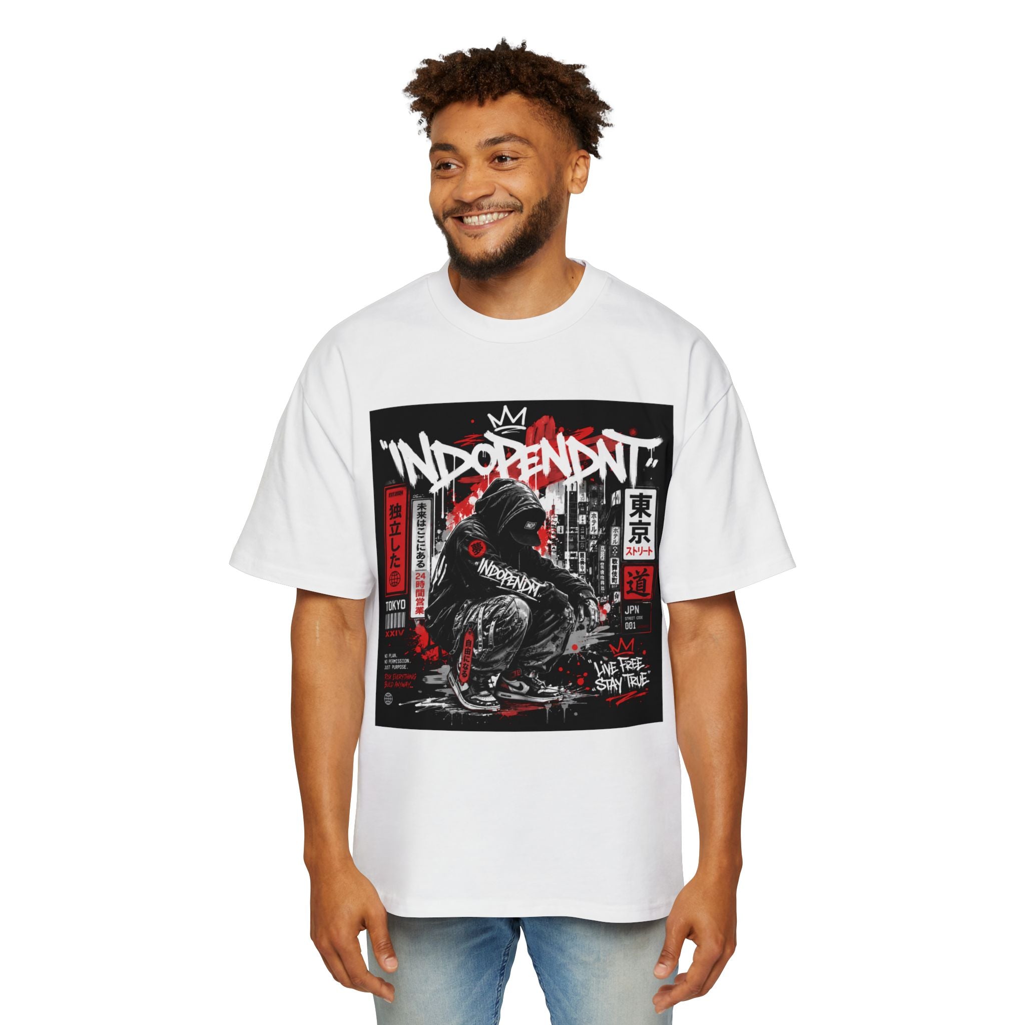 Godzilla Tokyo Streetwear Tee — "Independent" Graphic Oversized T‑Shirt