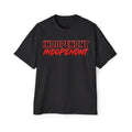 Independent Graphic Tee — Bold Red/Black Text Oversized Shirt