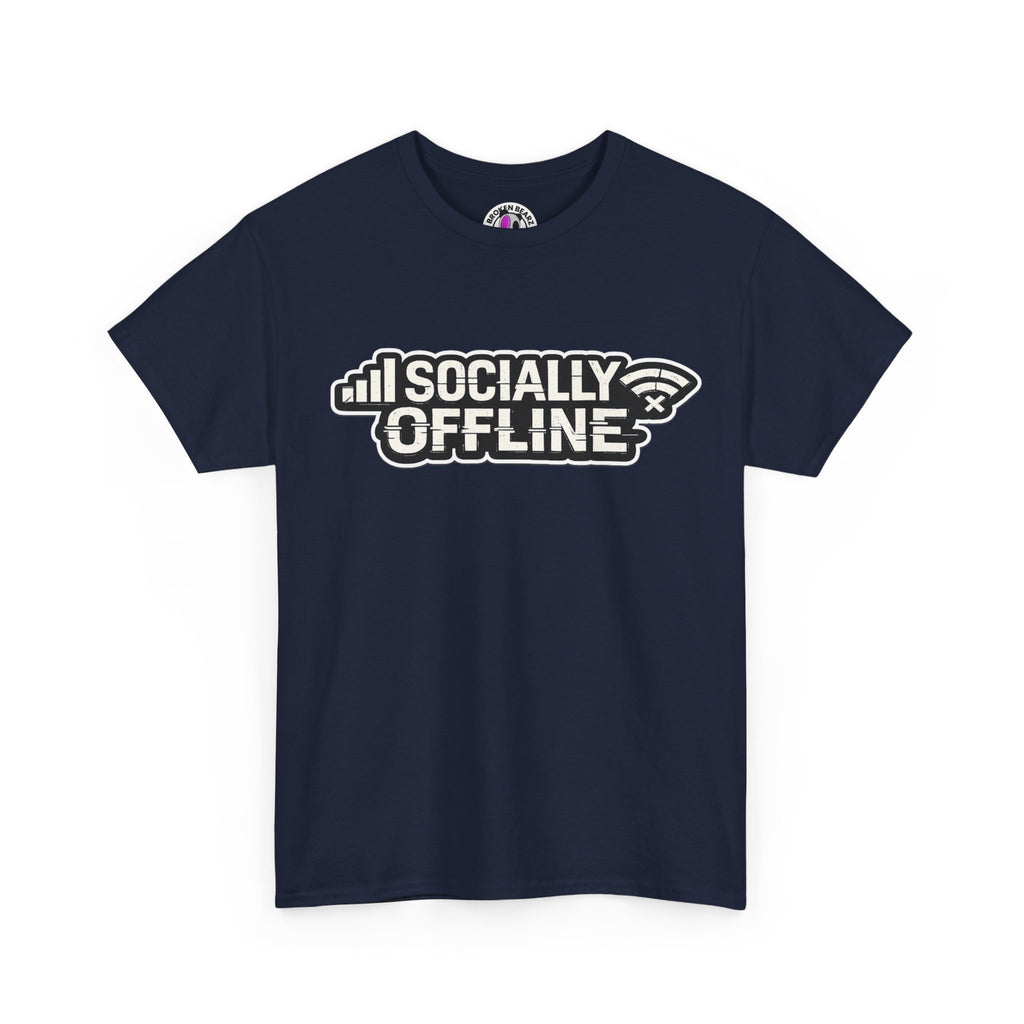 Socially Offline T-Shirt — Low Signal Graphic Tee
