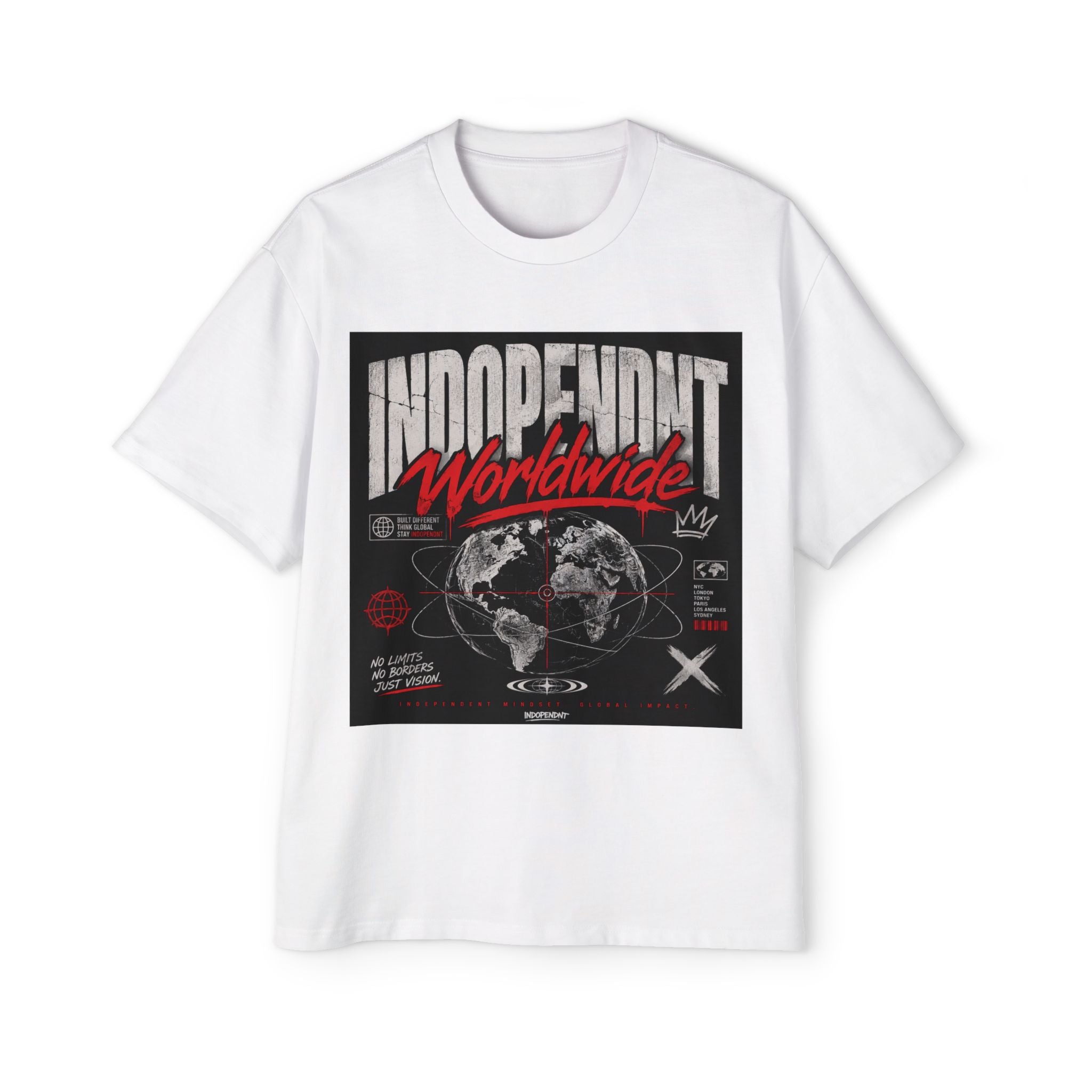 Graphic Tee — "Independent Worldwide" Oversized Men’s T-Shirt