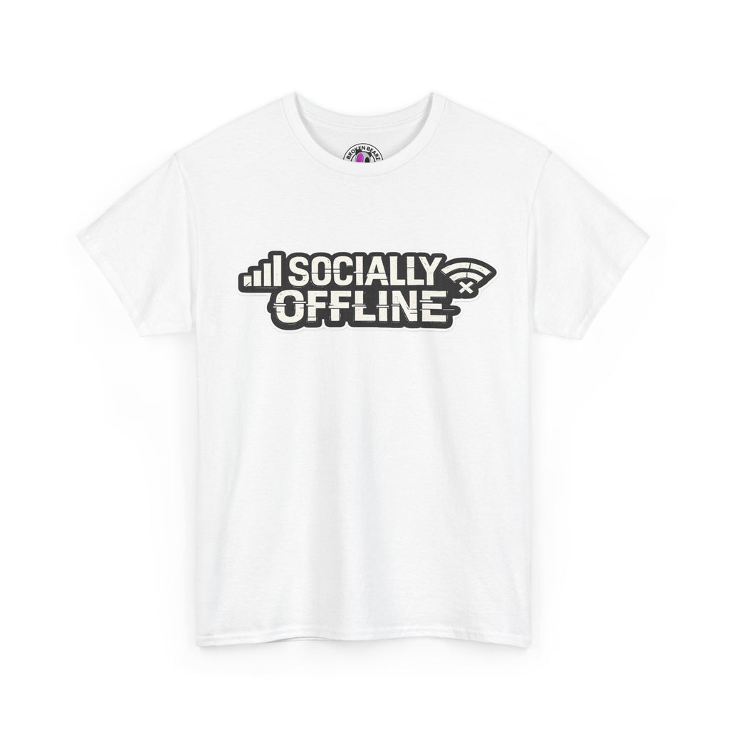 Socially Offline T-Shirt — Low Signal Graphic Tee