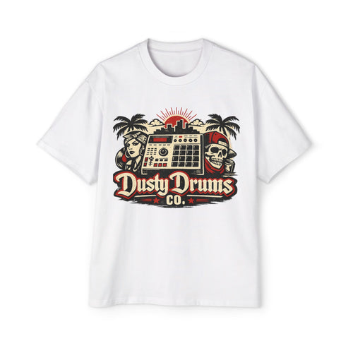 Dusty Drums Tee — Vintage Drum Machine Graphic Shirt