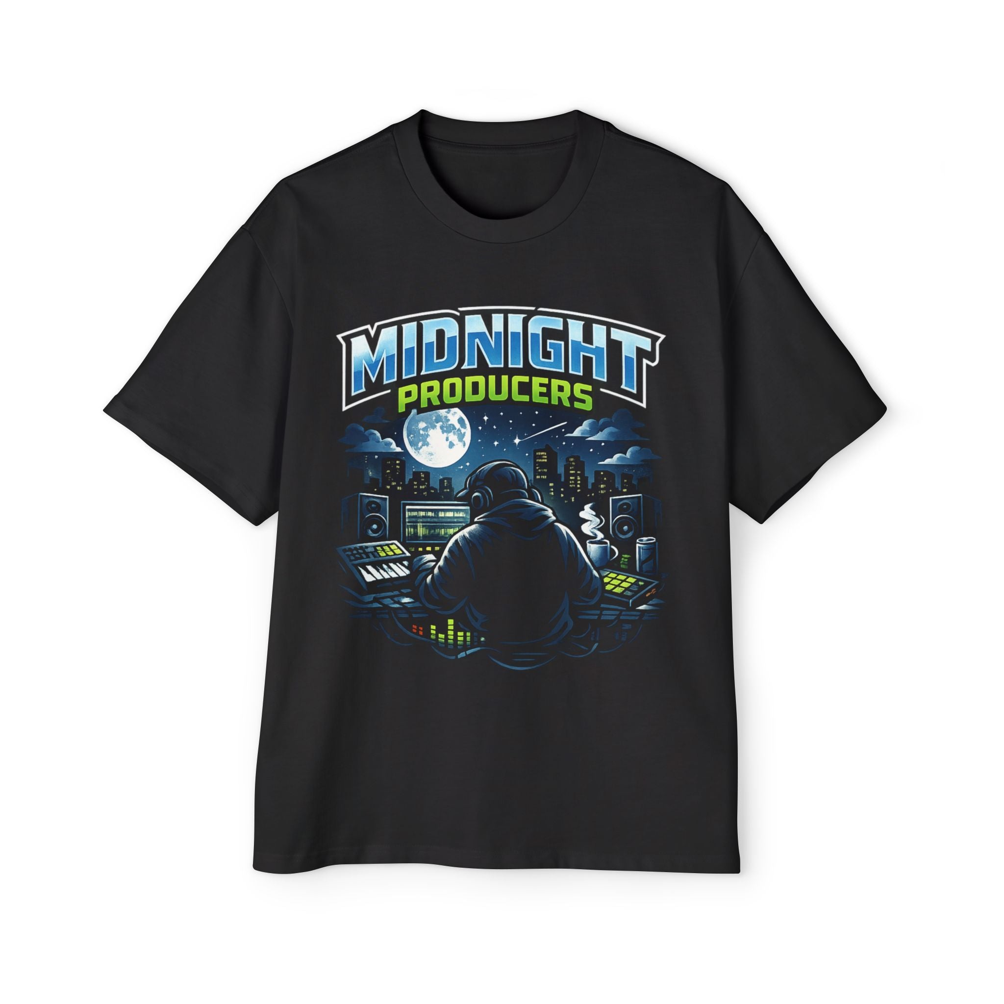 Midnight Producers Graphic Tee — Music Producer Night Studio T-Shirt