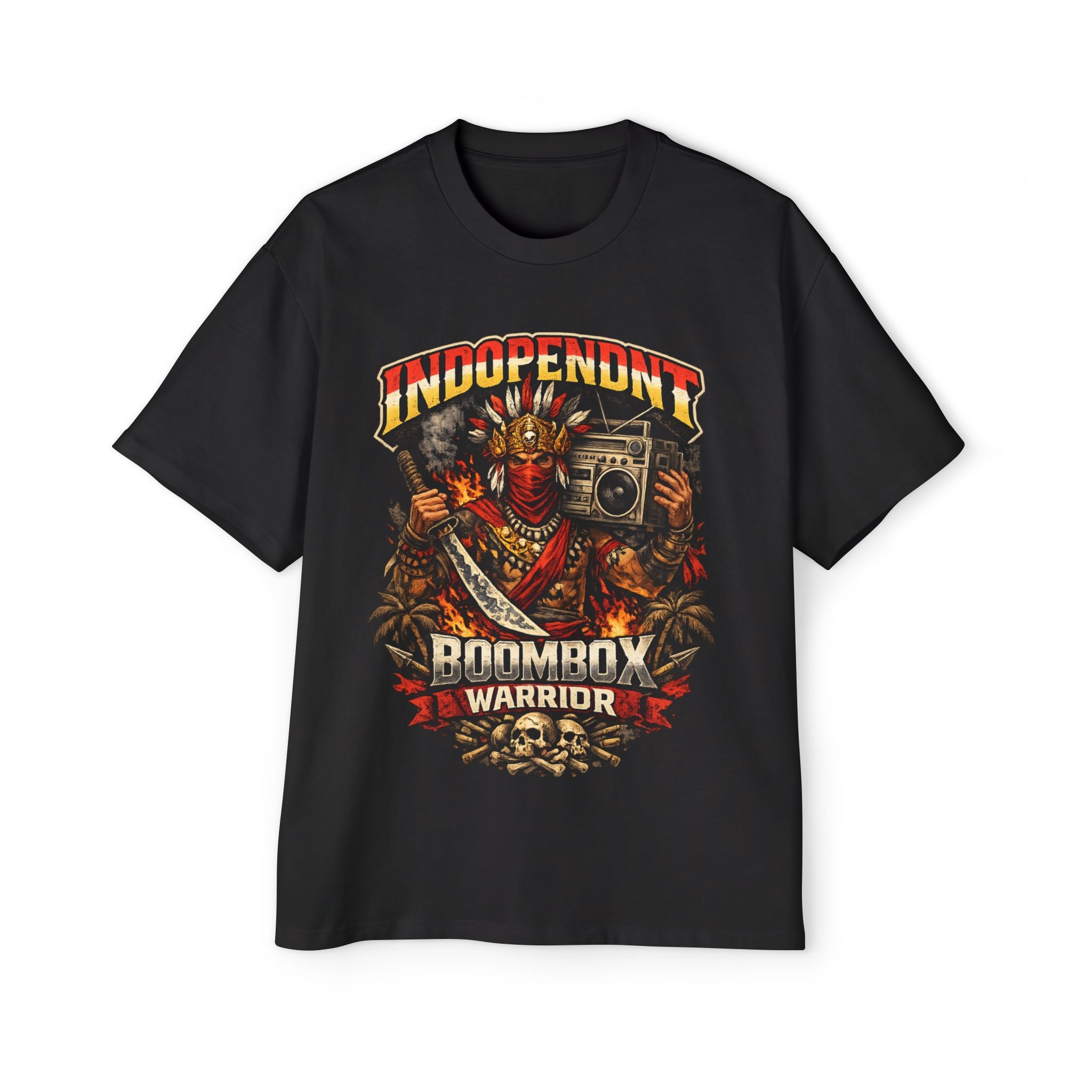 Boombox Warrior Tee — Independent Graphic Men’s T-Shirt