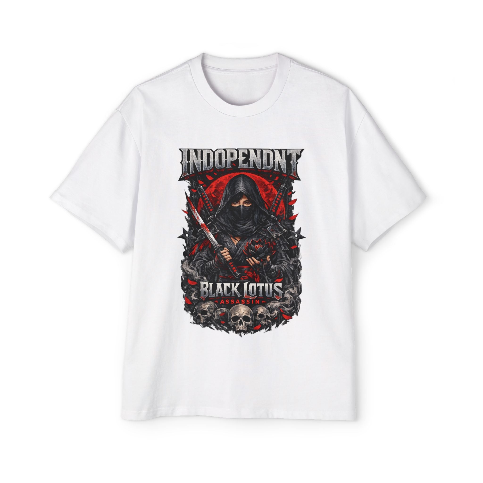 Independent Black Lotus Graphic Tee — Grim Reaper Sword Design