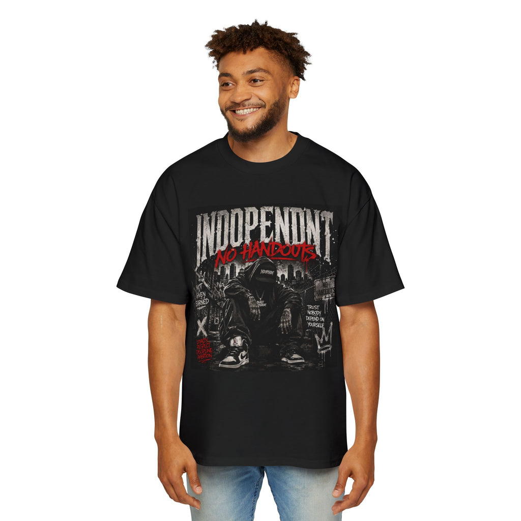Independent No Handouts Tee — Vintage Punk Graphic Men’s T‑Shirt