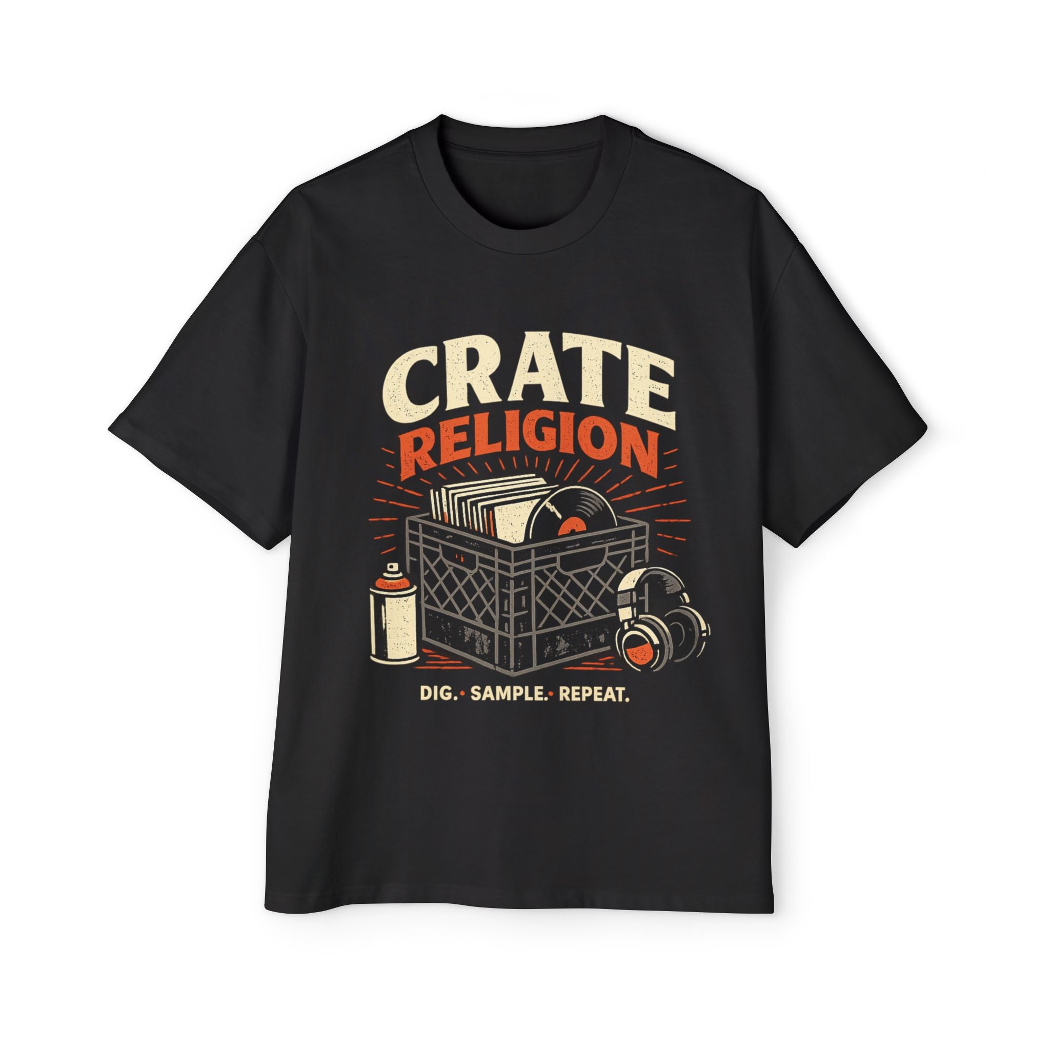 Crate Religion Tee – Vintage Vinyl & Record Collector Men's T-Shirt