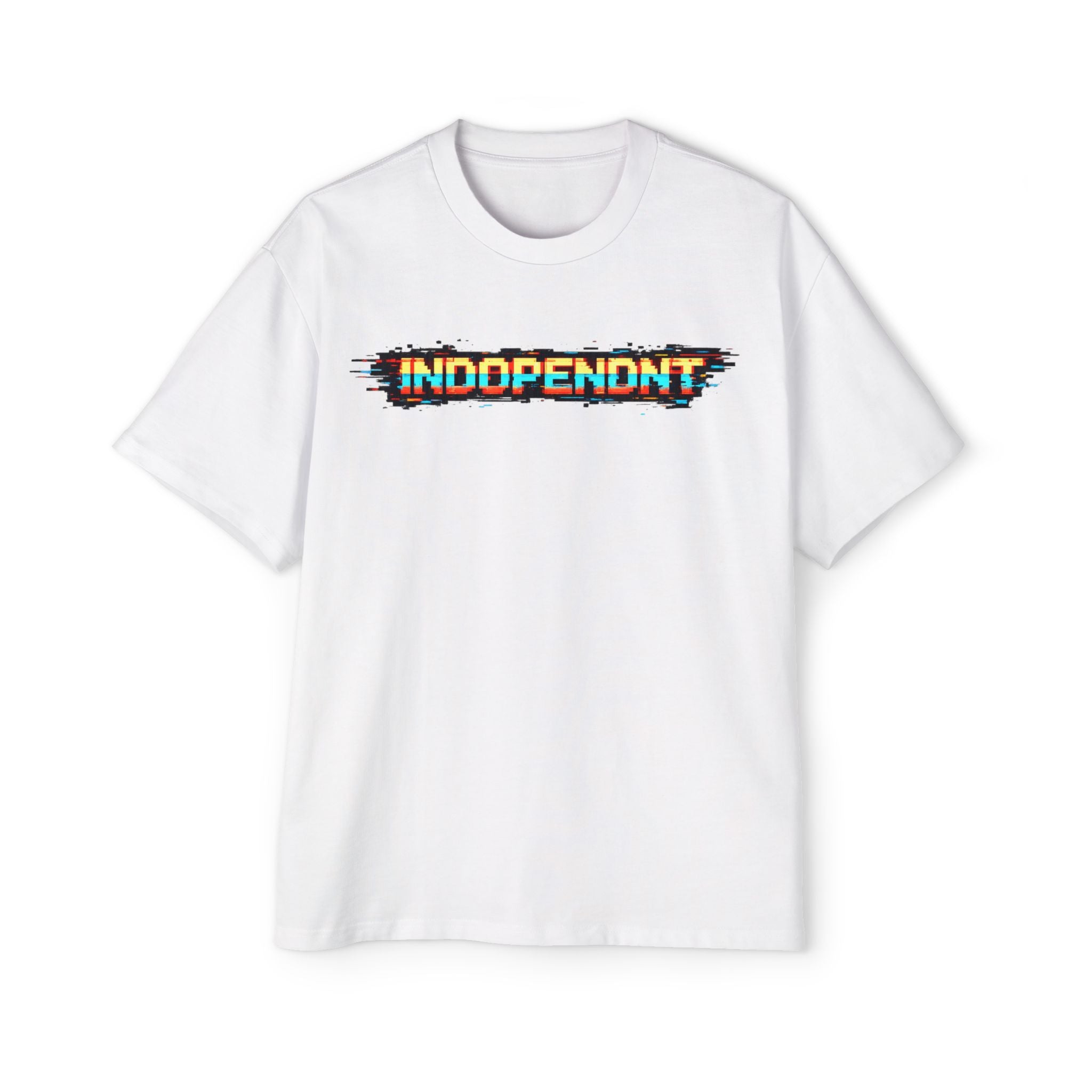 Indope nont Glitch Logo Tee — Men's Oversized Graphic T-Shirt