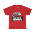 Crate Religion T-Shirt — Vintage Boombox & Praying Hands DJ Tee