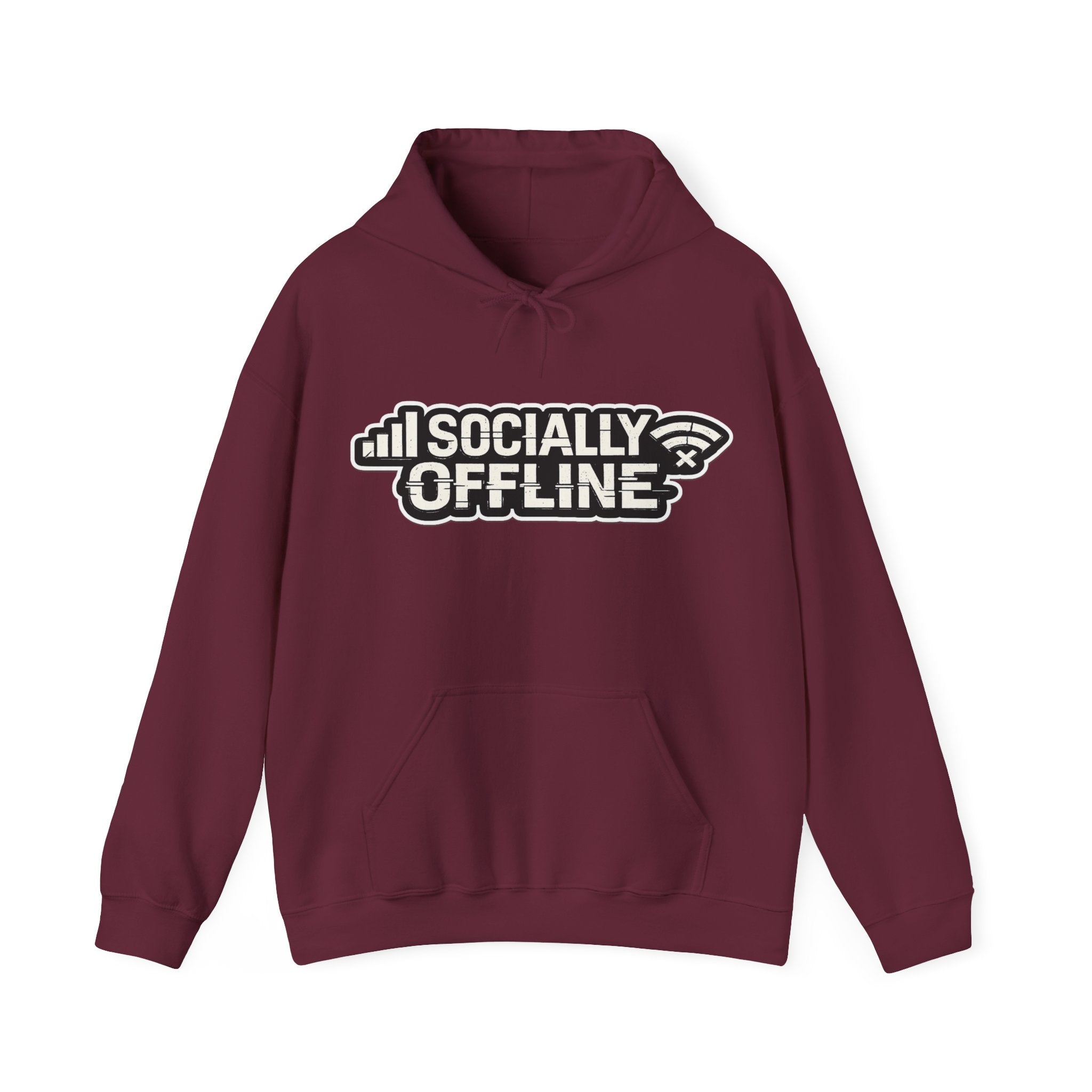 Socially Offline Hoodie — Funny Introvert Graphic Pullover
