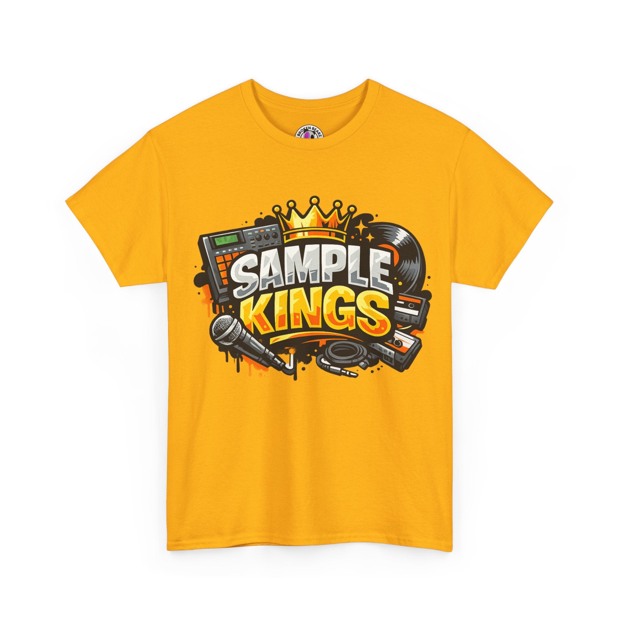 Sample Kings T-Shirt — DJ Vinyl Music Tee with Crown Graphic