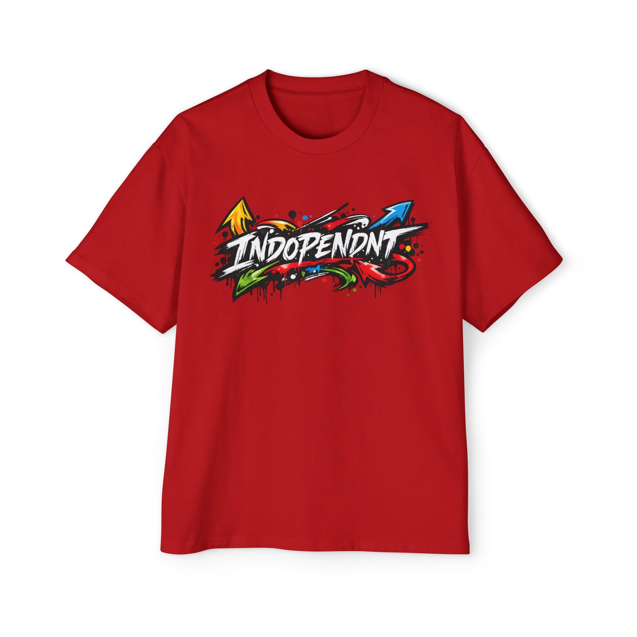 Independent Graffiti Graphic Tee — Men's Oversized Streetwear