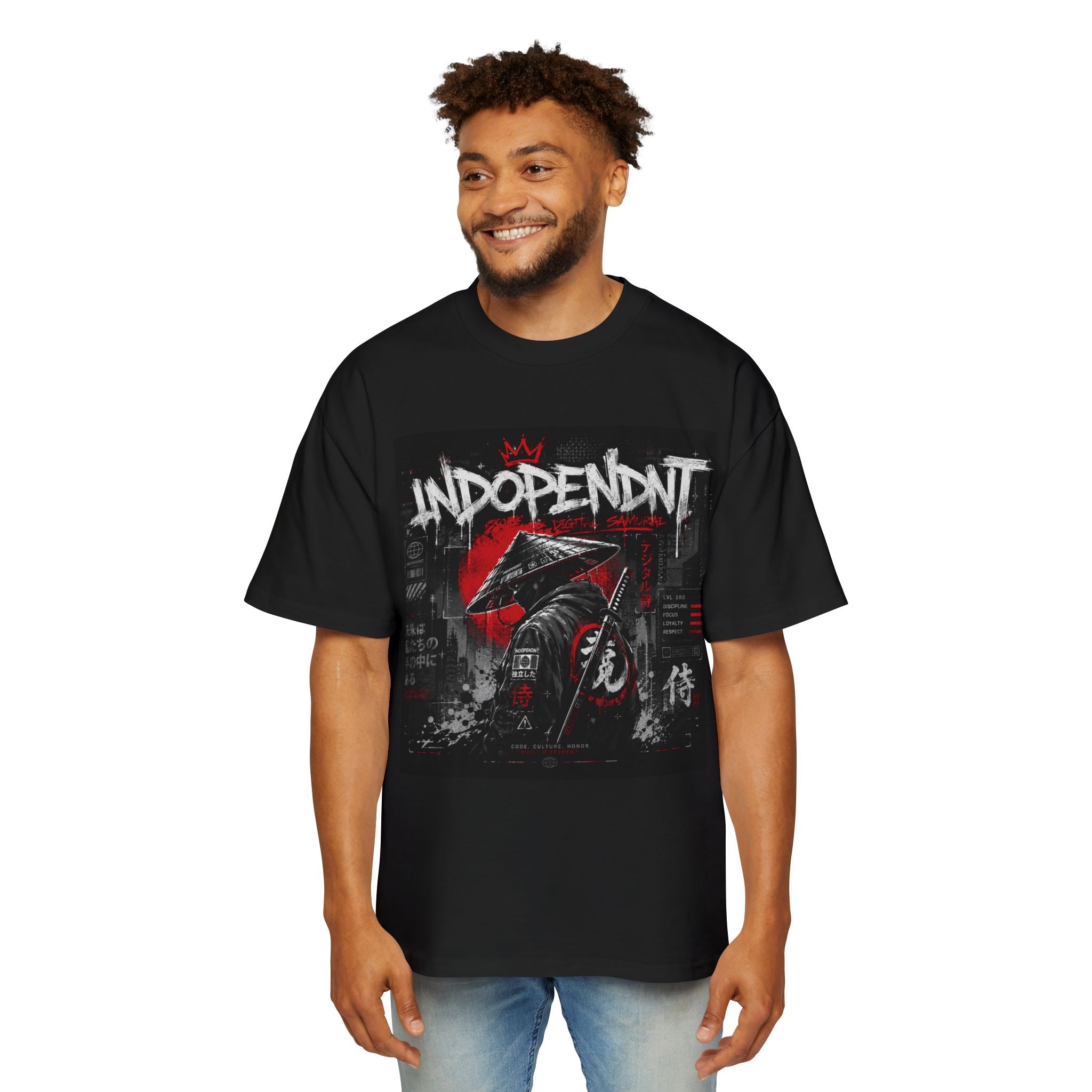 Independent Samurai Graphic Tee — Streetwear Oversized Men's T-Shirt