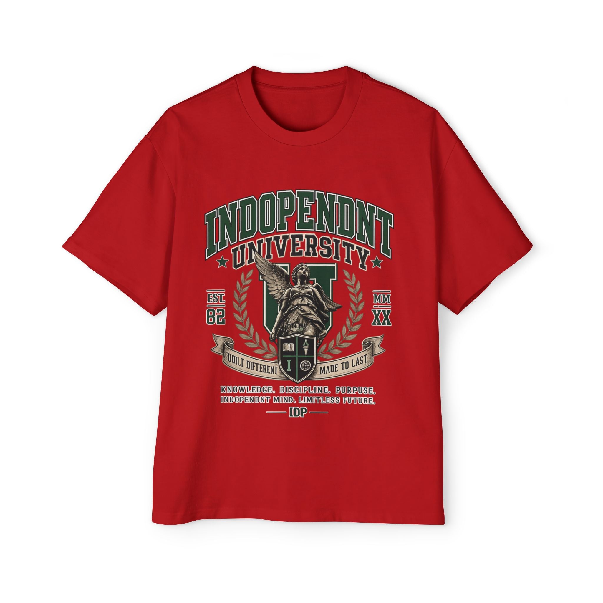 Independent University Graphic Tee — Classic Collegiate Crest T‑Shirt