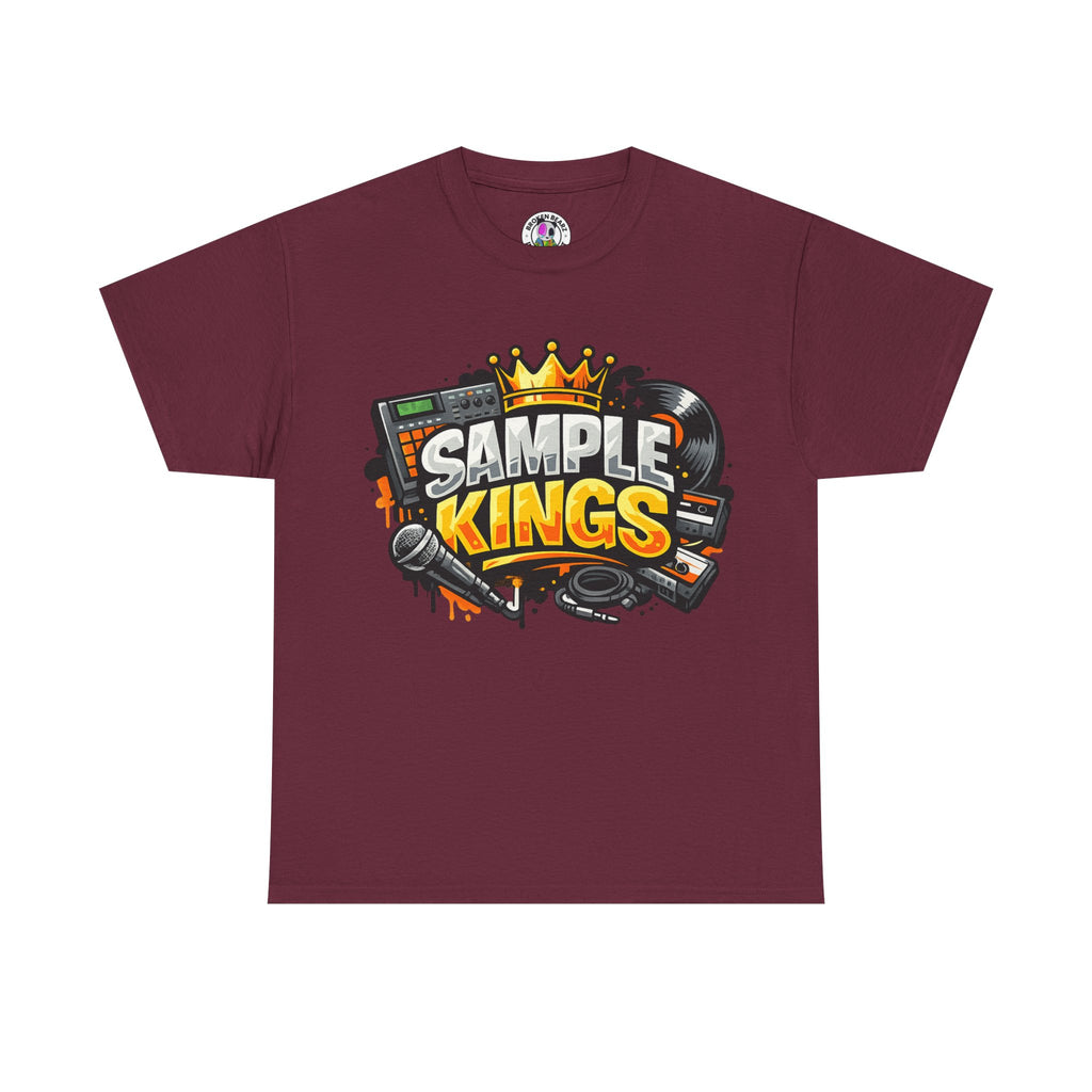 Sample Kings T-Shirt — DJ Vinyl Music Tee with Crown Graphic