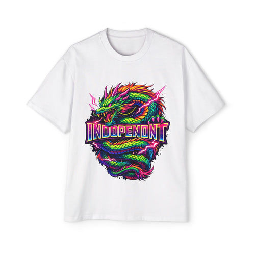 Dragon Graphic Tee — "Independent" Neon Asian-Style Streetwear