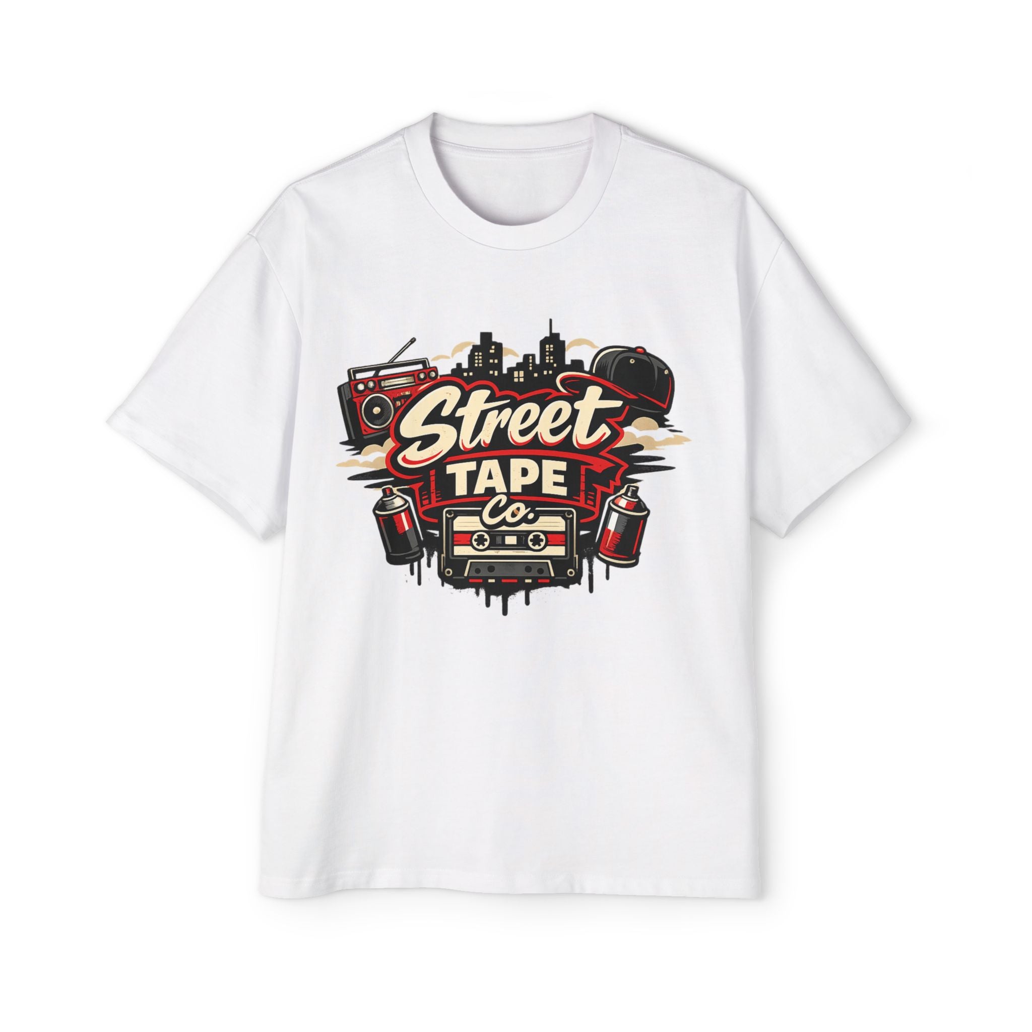 Street Tape Co. Graphic Tee — Hip Hop Boombox Cassette Shirt
