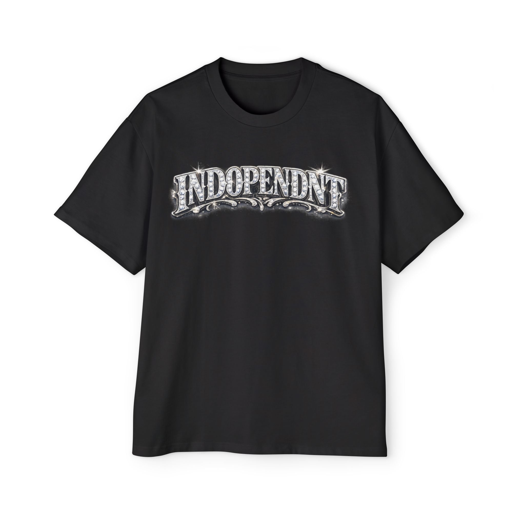 Independent Graphic Tee — Men's Oversized White T-Shirt