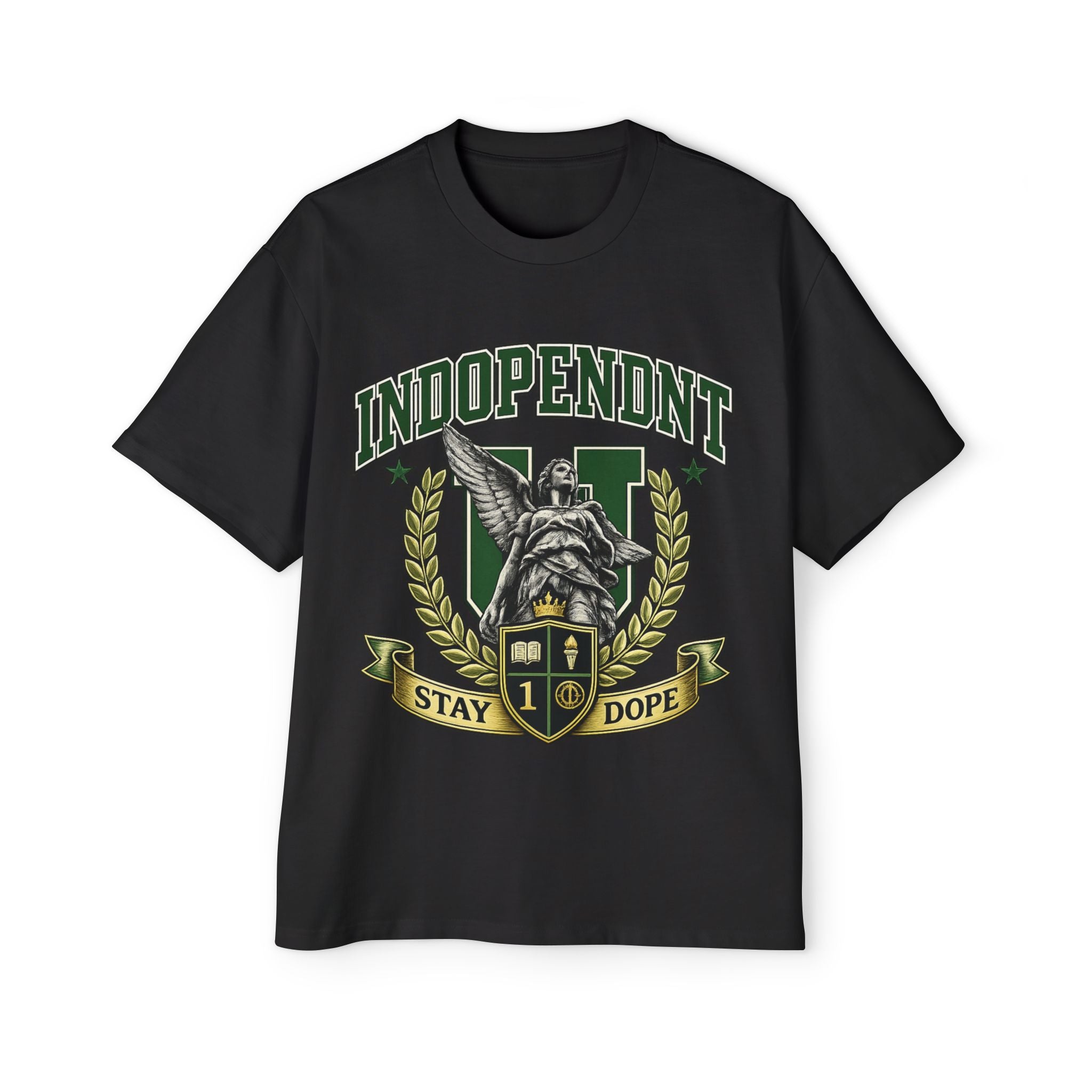 Indopendent Eagle Crest Tee — "Stay Dope" Oversized Graphic T-Shirt