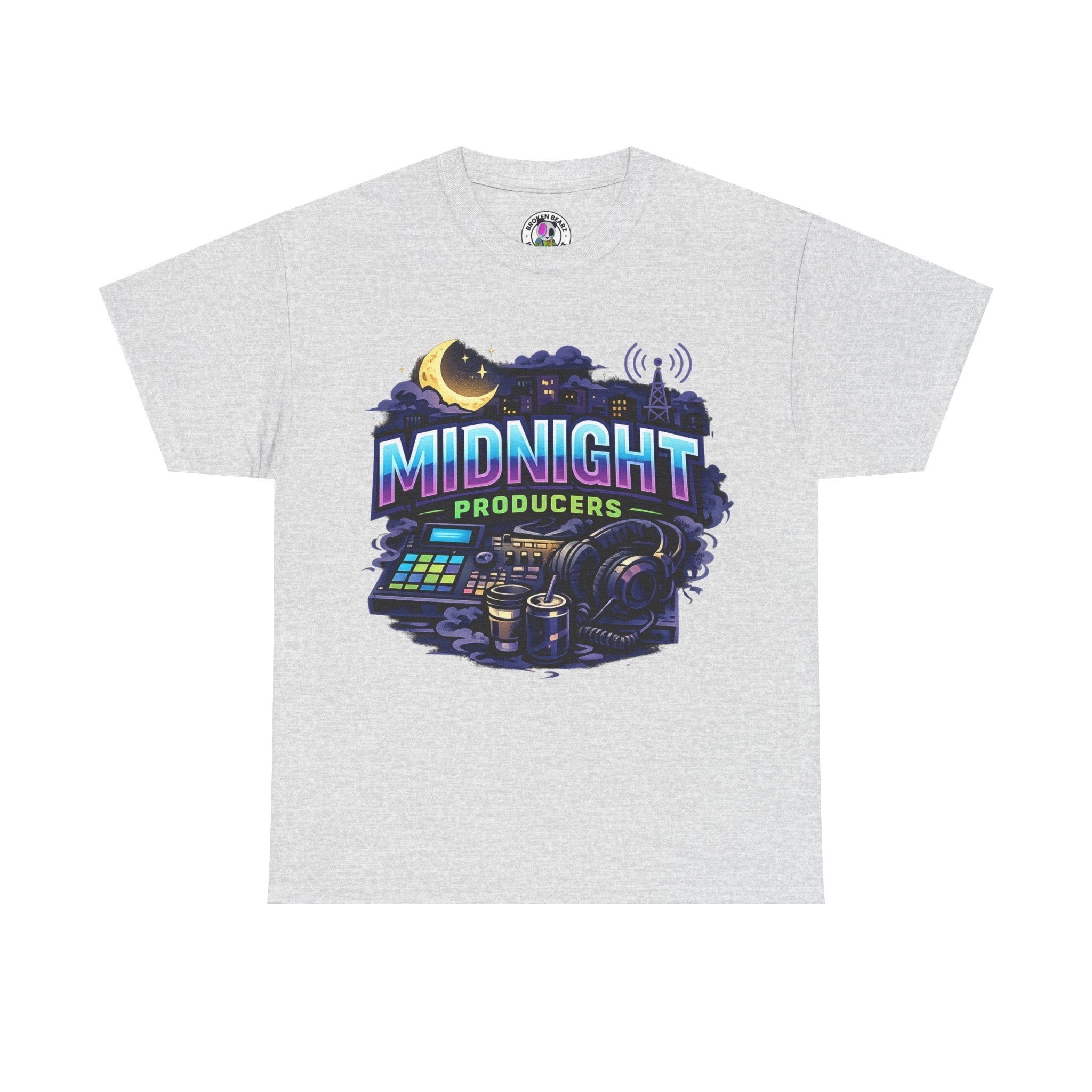 Midnight Producers Graphic Tee — Music Producer Shirt with Beatmaking Gear