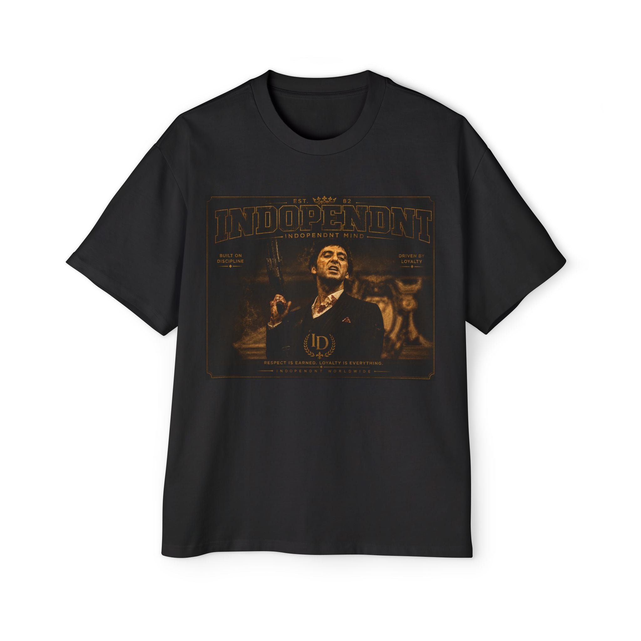 Indomitable Vibes Tee — Vintage 'Independent' Graphic Oversized Men's T-Shirt