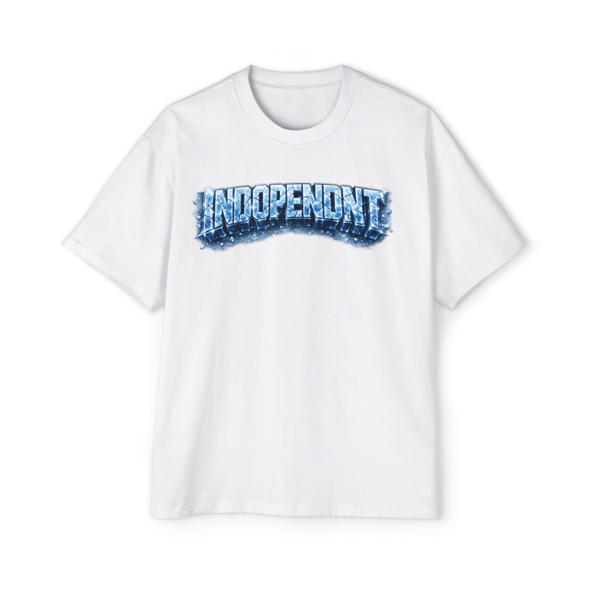 Independent Ice Graphic Tee — Men's Oversized White T‑Shirt