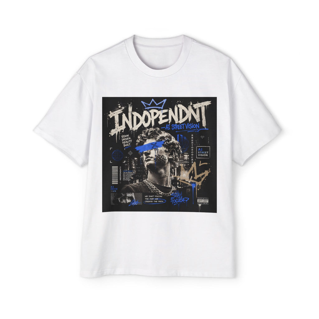 Indopendnt Street Art Graphic Tee — Men's Oversized Vintage Statue Design