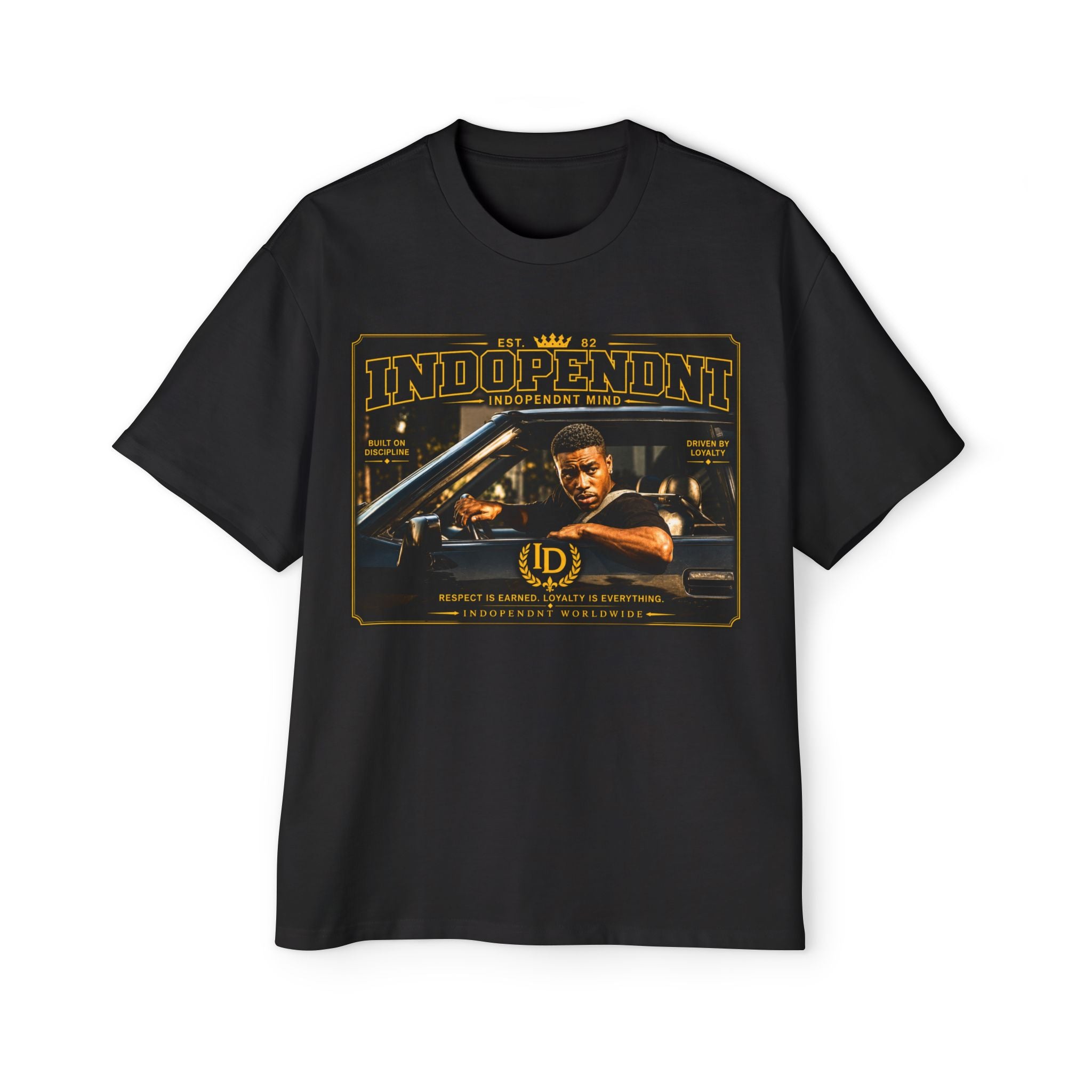 Indopendnt Vintage Car Photo Graphic Tee – Men's Oversized Streetwear