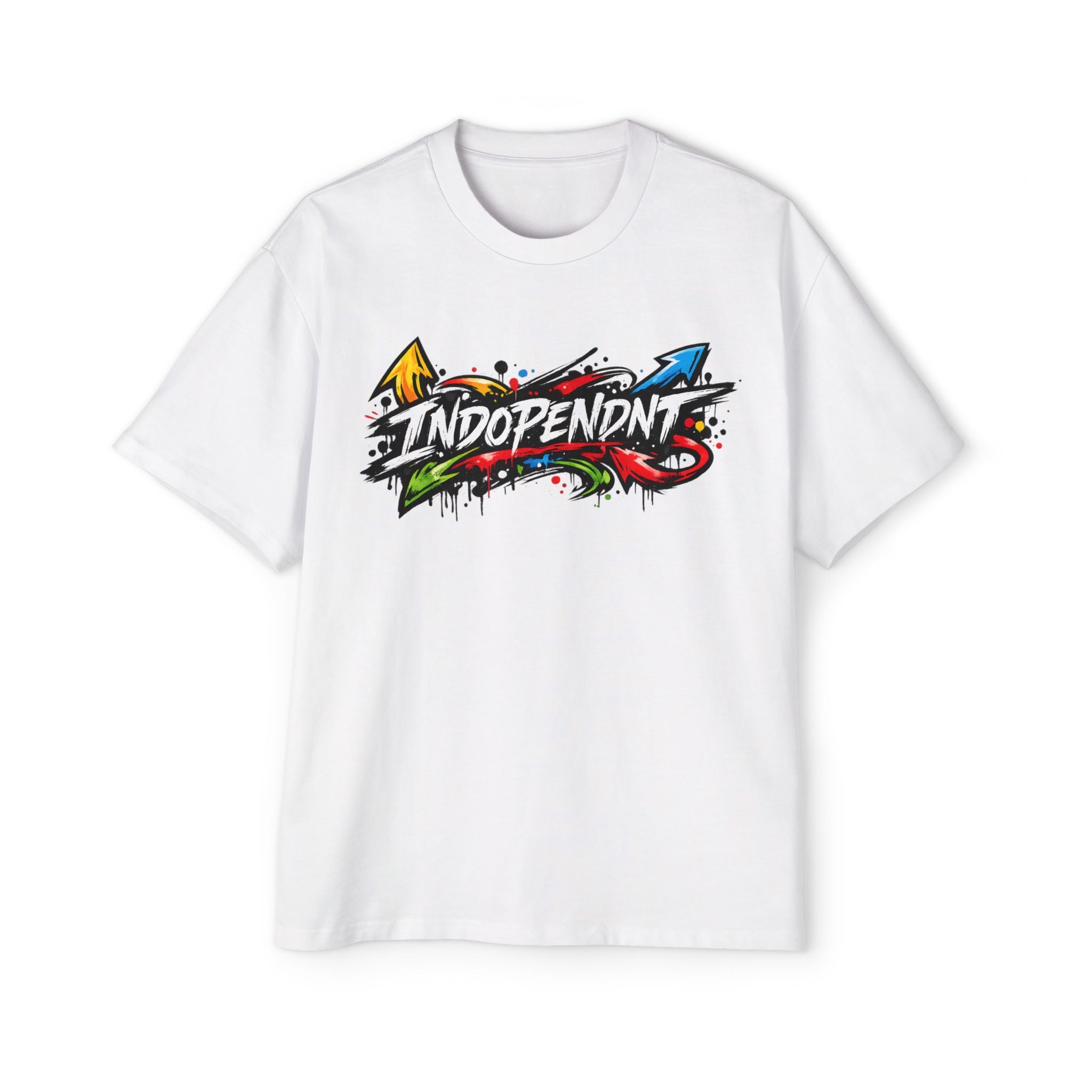 Independent Graffiti Graphic Tee — Men's Oversized Streetwear