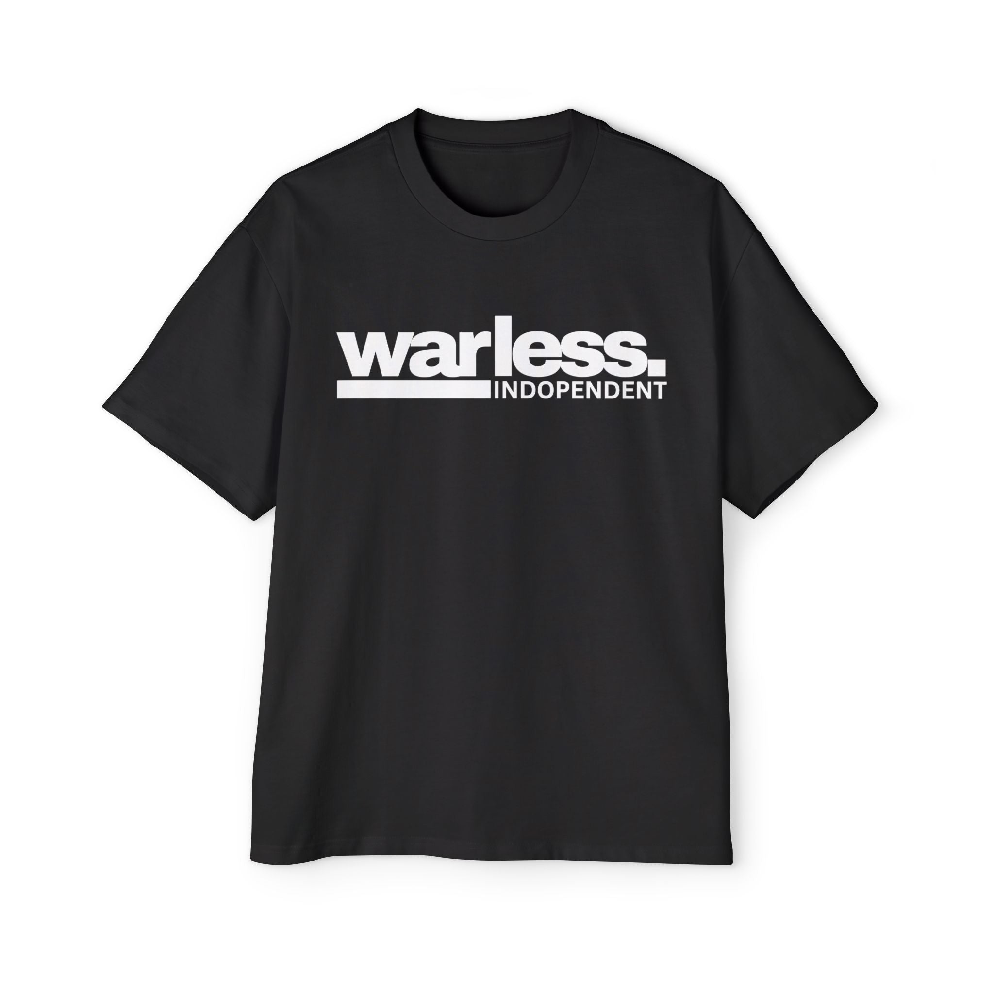 Warless Independent Tee — Graphic Mens Oversized Black T-Shirt