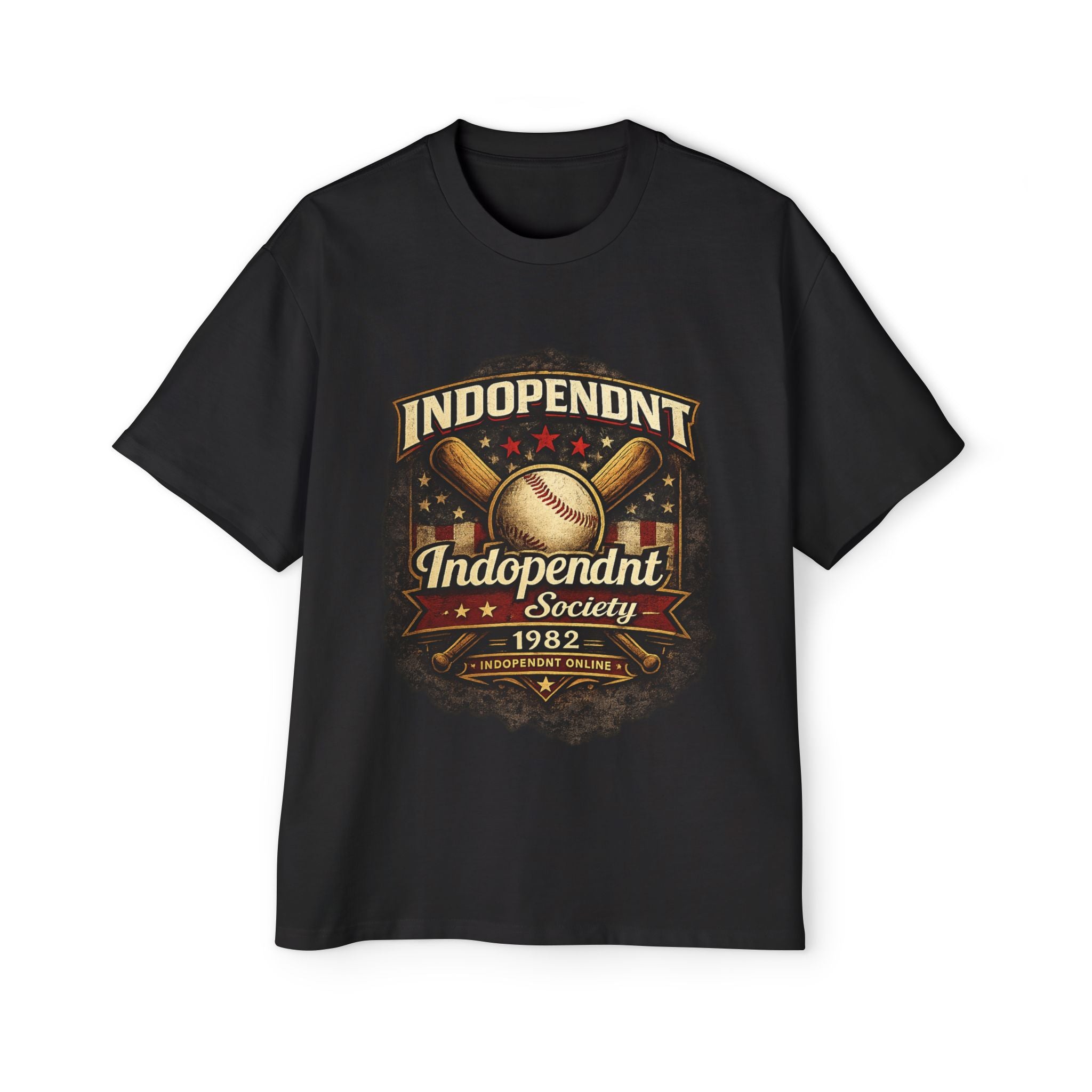 Baseball Emblem Tee — Independent Society 1982 Vintage Graphic Shirt