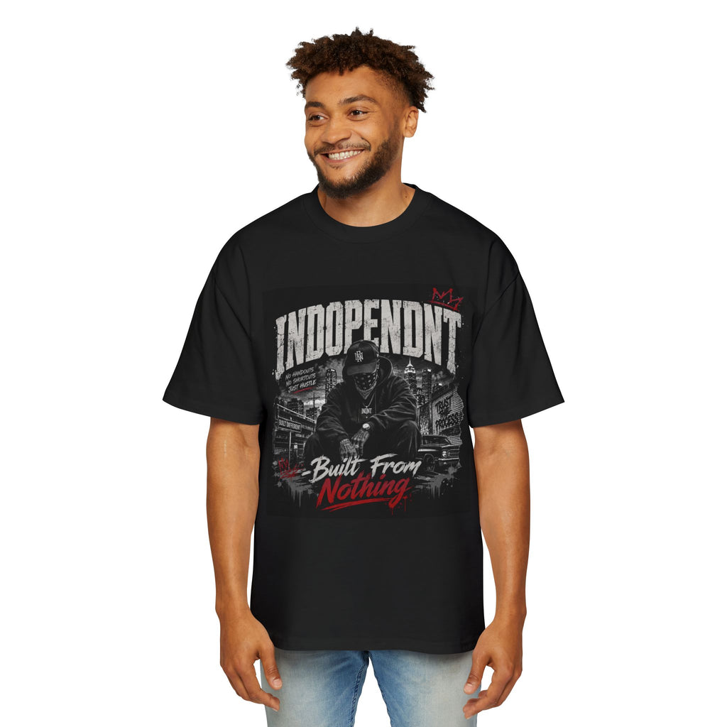 Independent 'Built From Nothing' Graphic Tee — Men's Oversized Streetwear