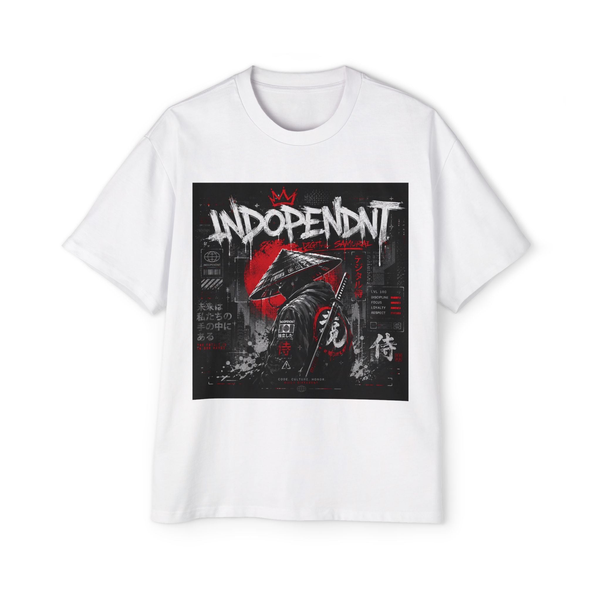 Independent Samurai Graphic Tee — Streetwear Oversized Men's T-Shirt