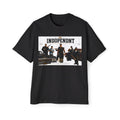 Independent Movie Poster Graphic Tee — Men's Oversized Film Crew T‑Shirt